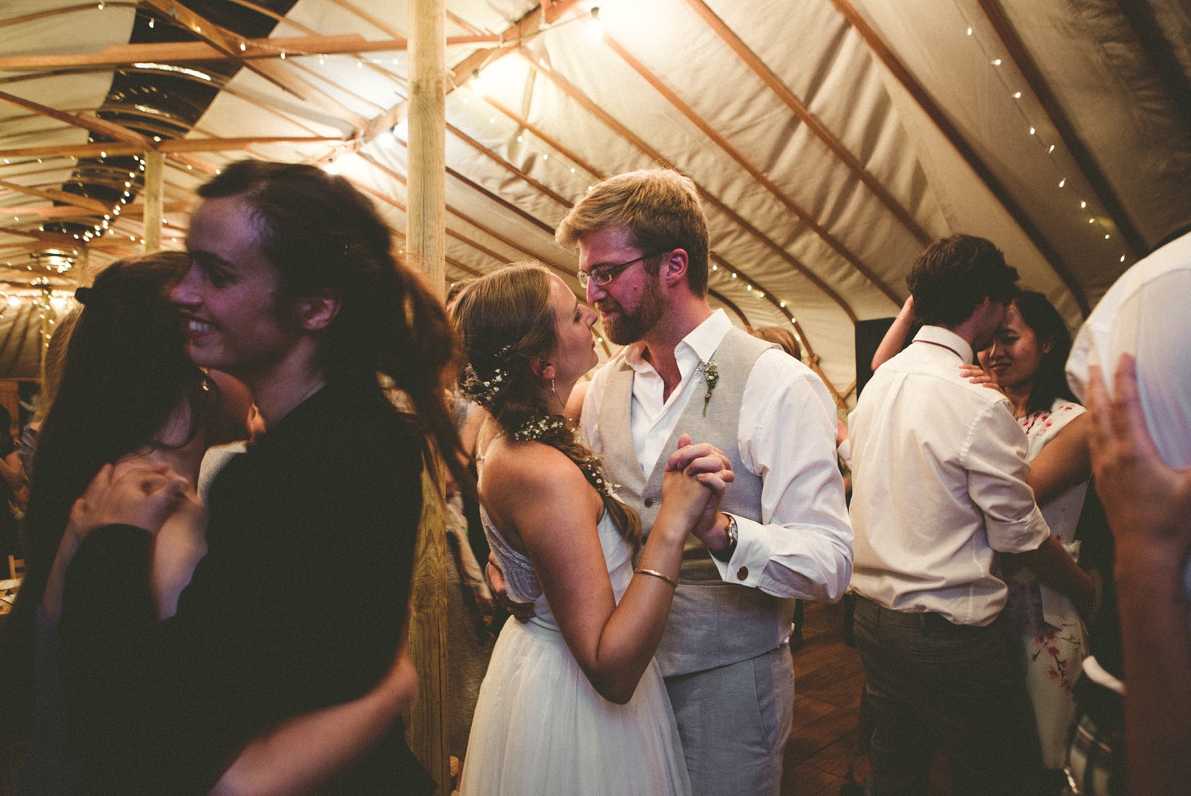 8 Silent disco sunflowers September yurt wedding