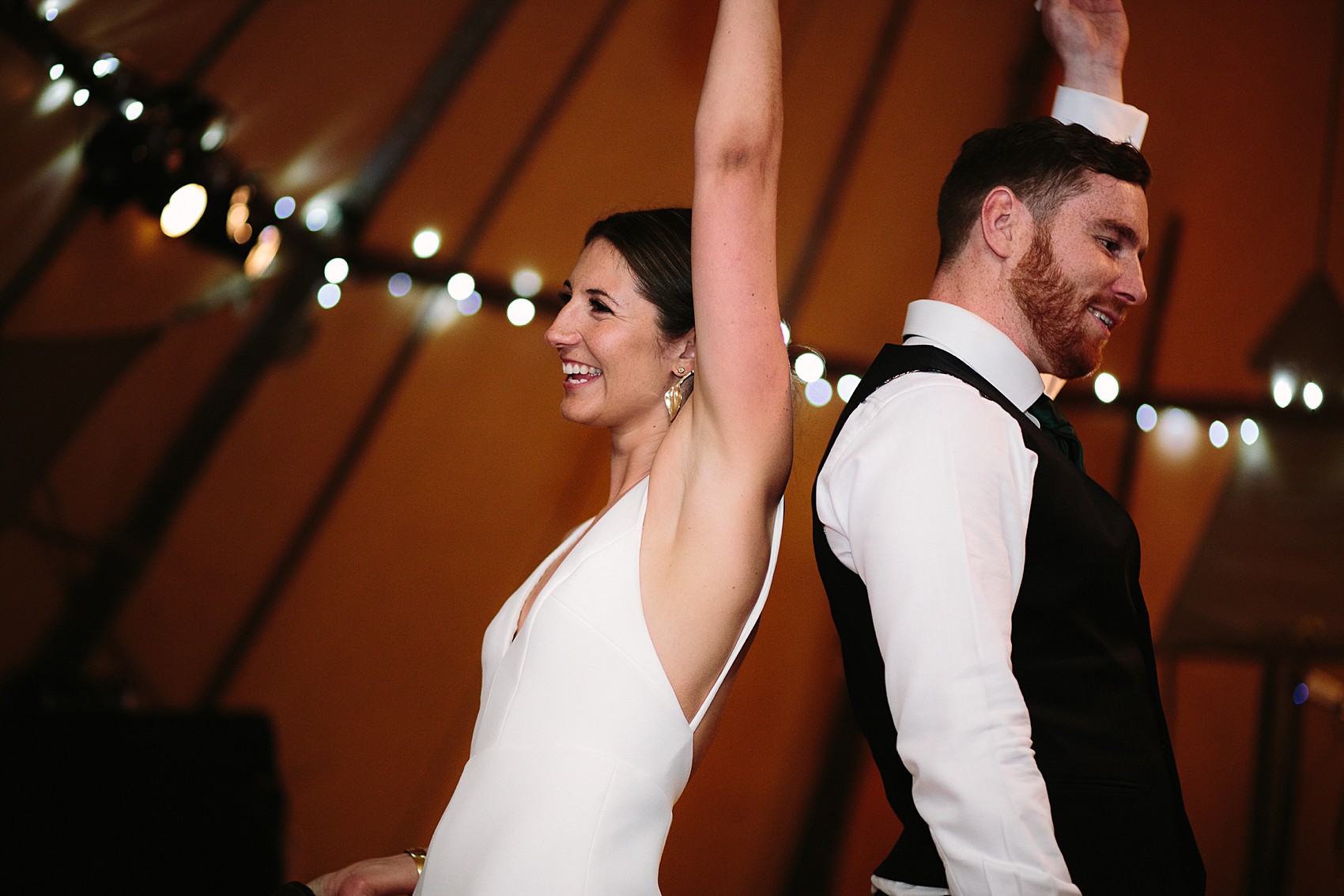 A Chosen By One Day dress tipi wedding  - A Backless Chosen By One Day Dress For A Colourful Oxford Barn Wedding full of Australian Glamour