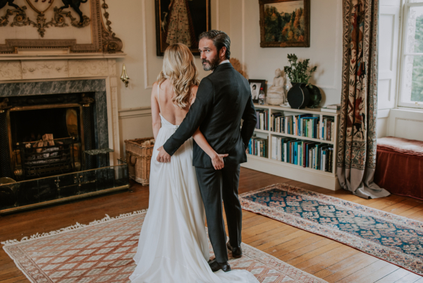 A BHLDN Dress, First Look + Ferns for a Nature Inspired Wedding at Airlie Castle in Scotland