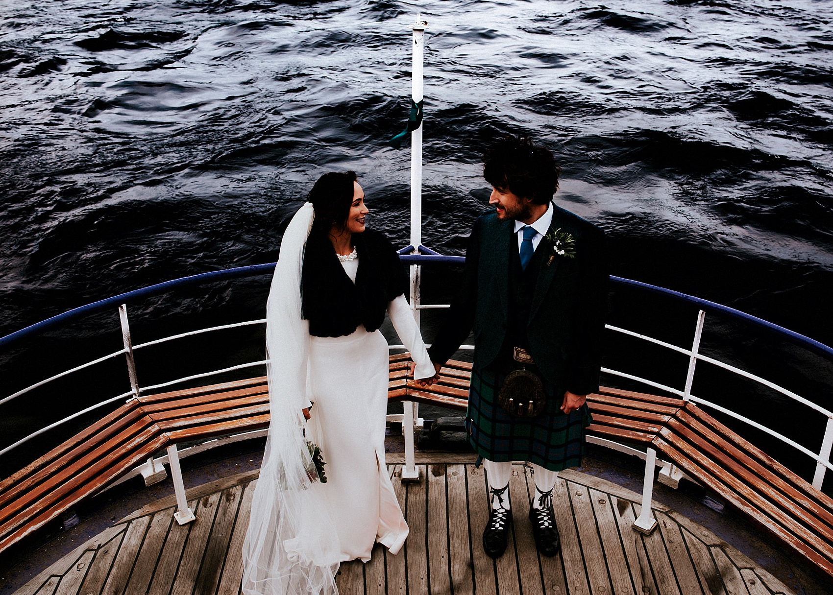 Charlie Brear dress Loch Ness wedding Scotland 29