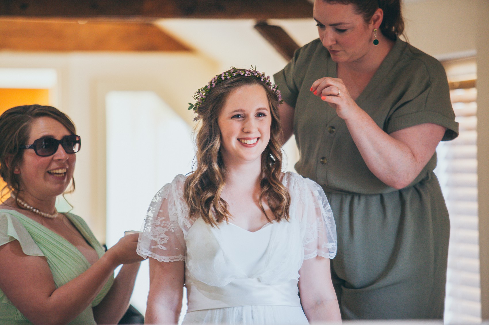 Charlie Brear dress colourful summer garden party wedding Caswell House  - A Timelessly Elegant Charlie Brear Dress for a Summer Garden Party Wedding at Caswell House