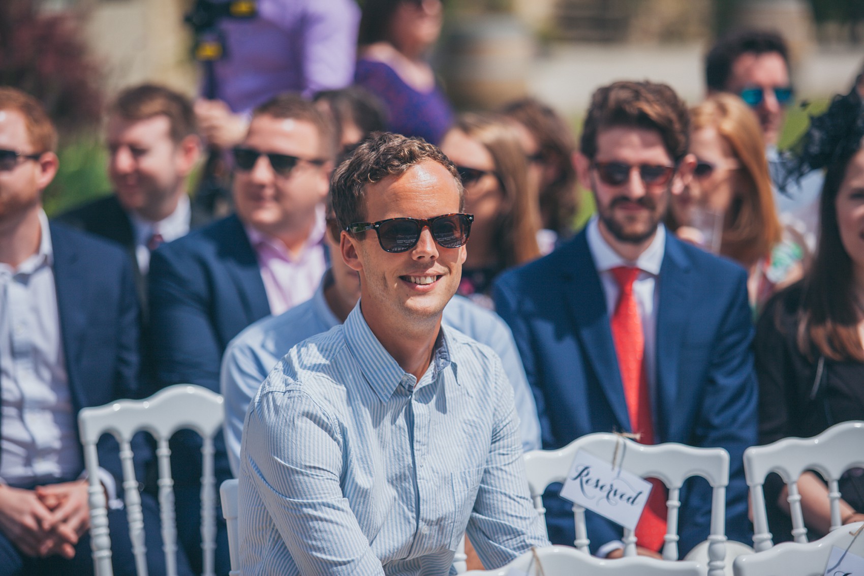 Charlie Brear dress colourful summer garden party wedding Caswell House  - A Timelessly Elegant Charlie Brear Dress for a Summer Garden Party Wedding at Caswell House