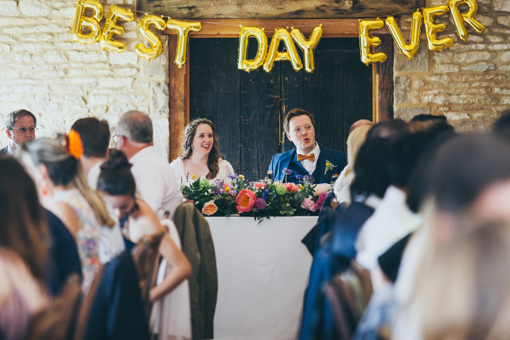 Charlie Brear dress colourful summer garden party wedding Caswell House  - A Timelessly Elegant Charlie Brear Dress for a Summer Garden Party Wedding at Caswell House