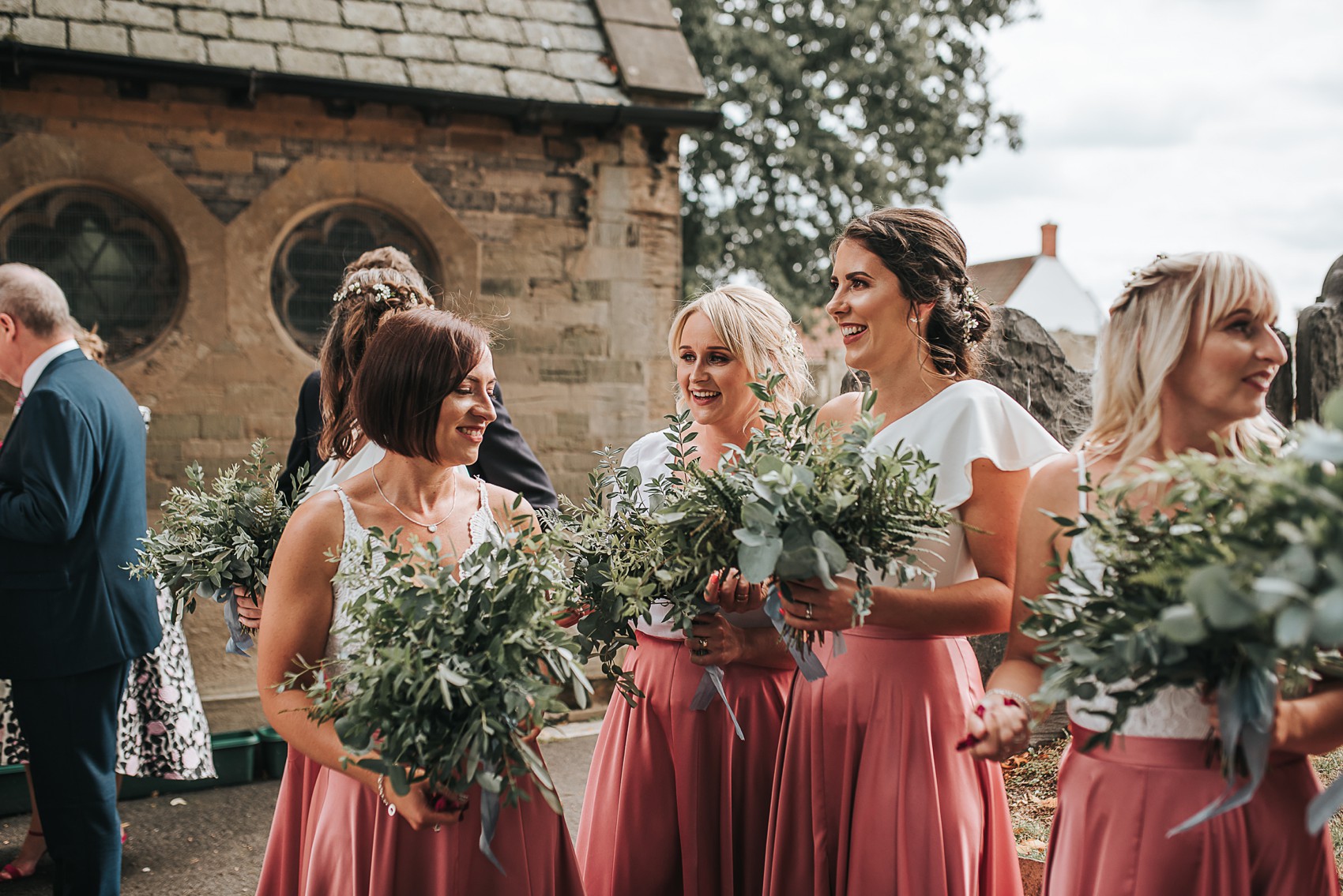 Halfpenny London high low dress Nordic style summer barn wedding 15