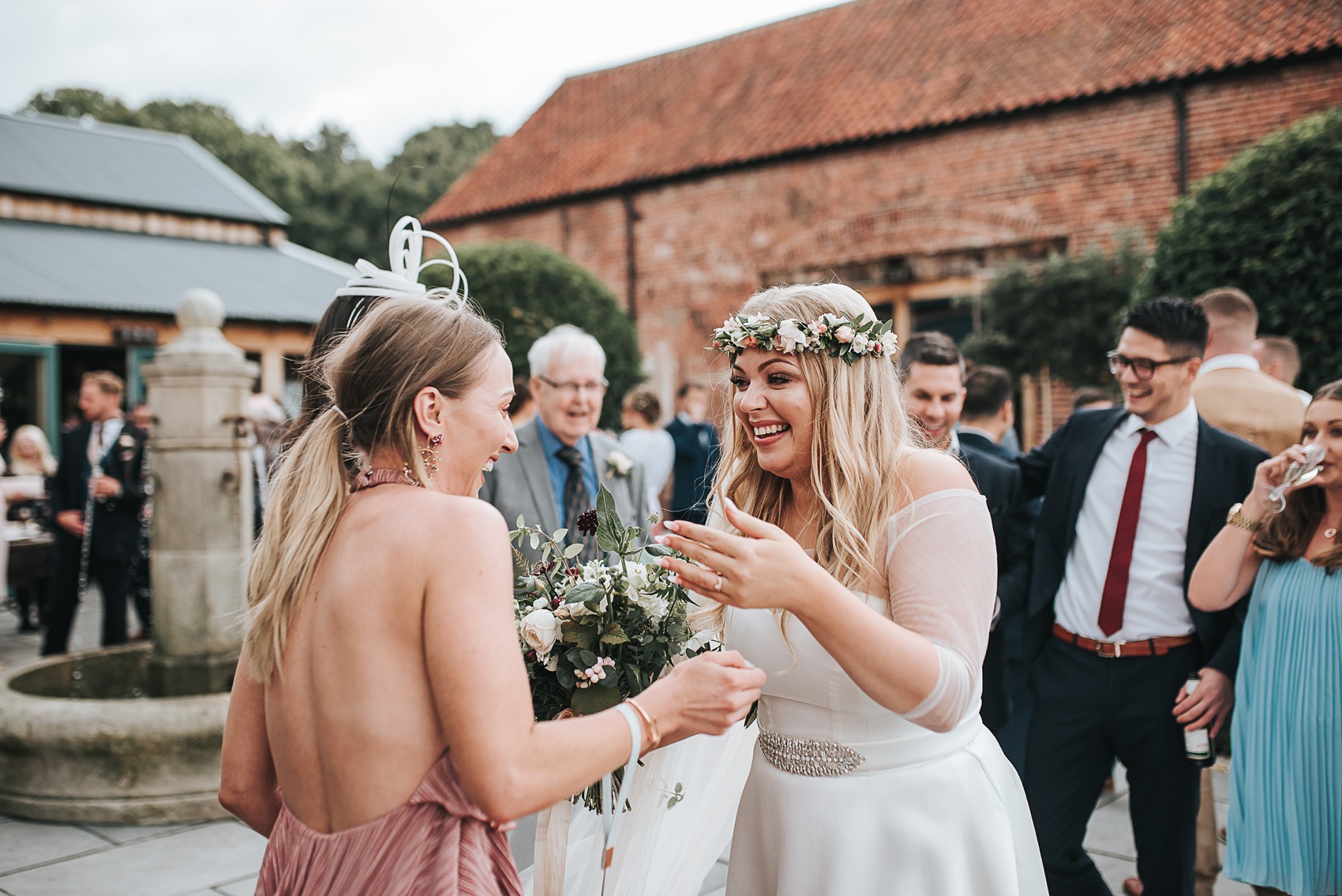 Halfpenny London high low dress Nordic style summer barn wedding 32