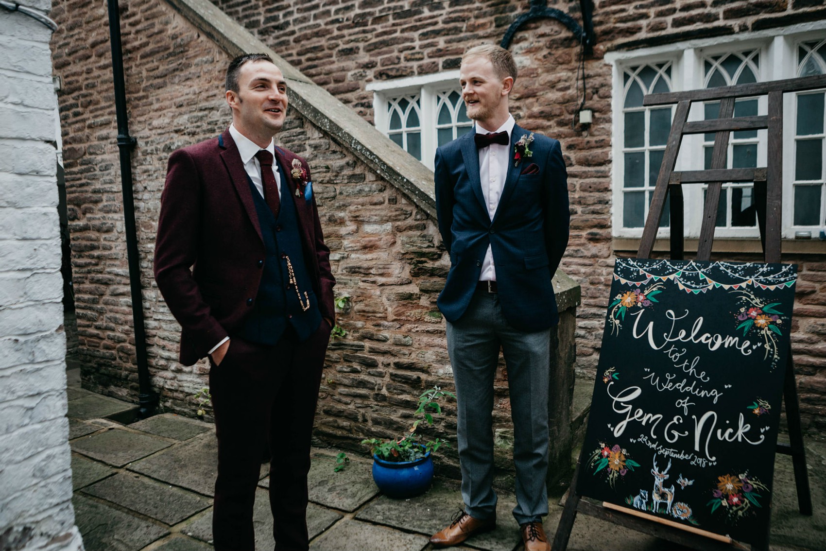 Maggie Sottero beaded dress colourful village hall wedding 12