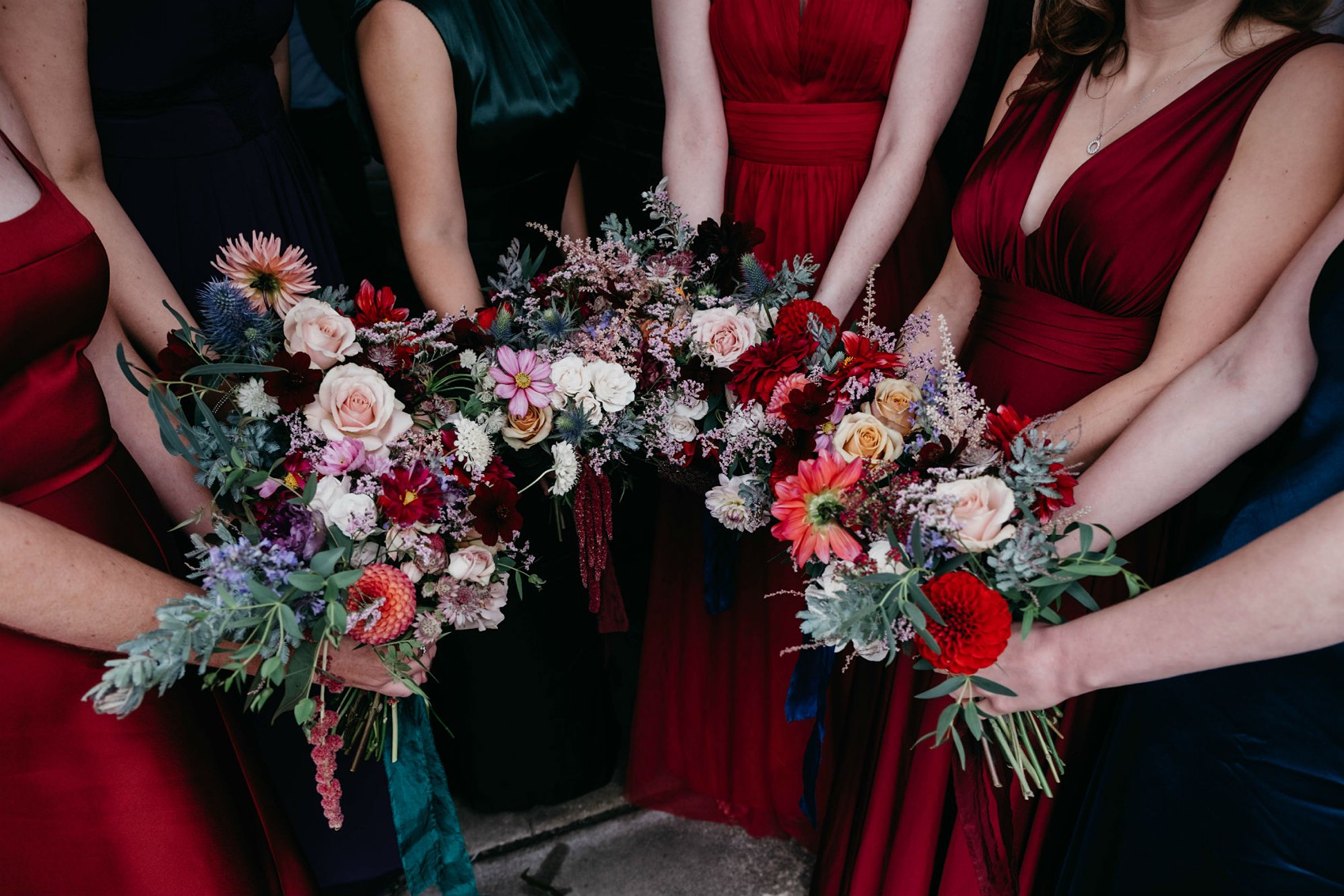 Maggie Sottero beaded dress colourful village hall wedding 17