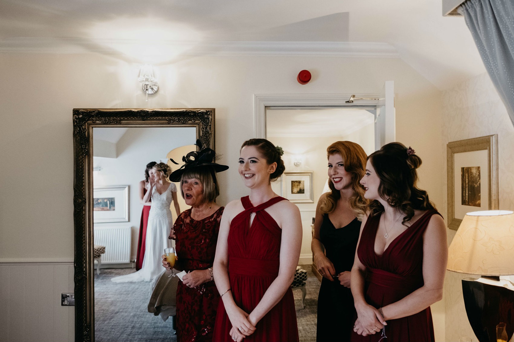 Maggie Sottero beaded dress colourful village hall wedding 6