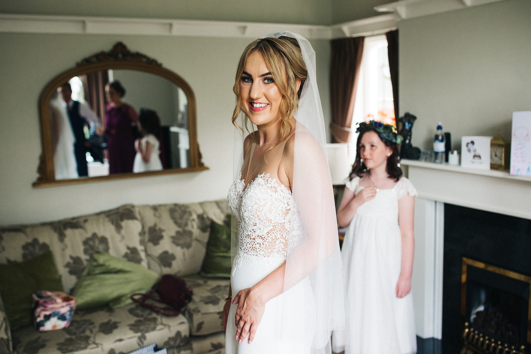 Martina Liana bride colourful flowers Summer wedding  - A Martina Liana Dress with Illusion Tulle for a Bright + Colourful Summer Marquee Wedding in North Yorkshire