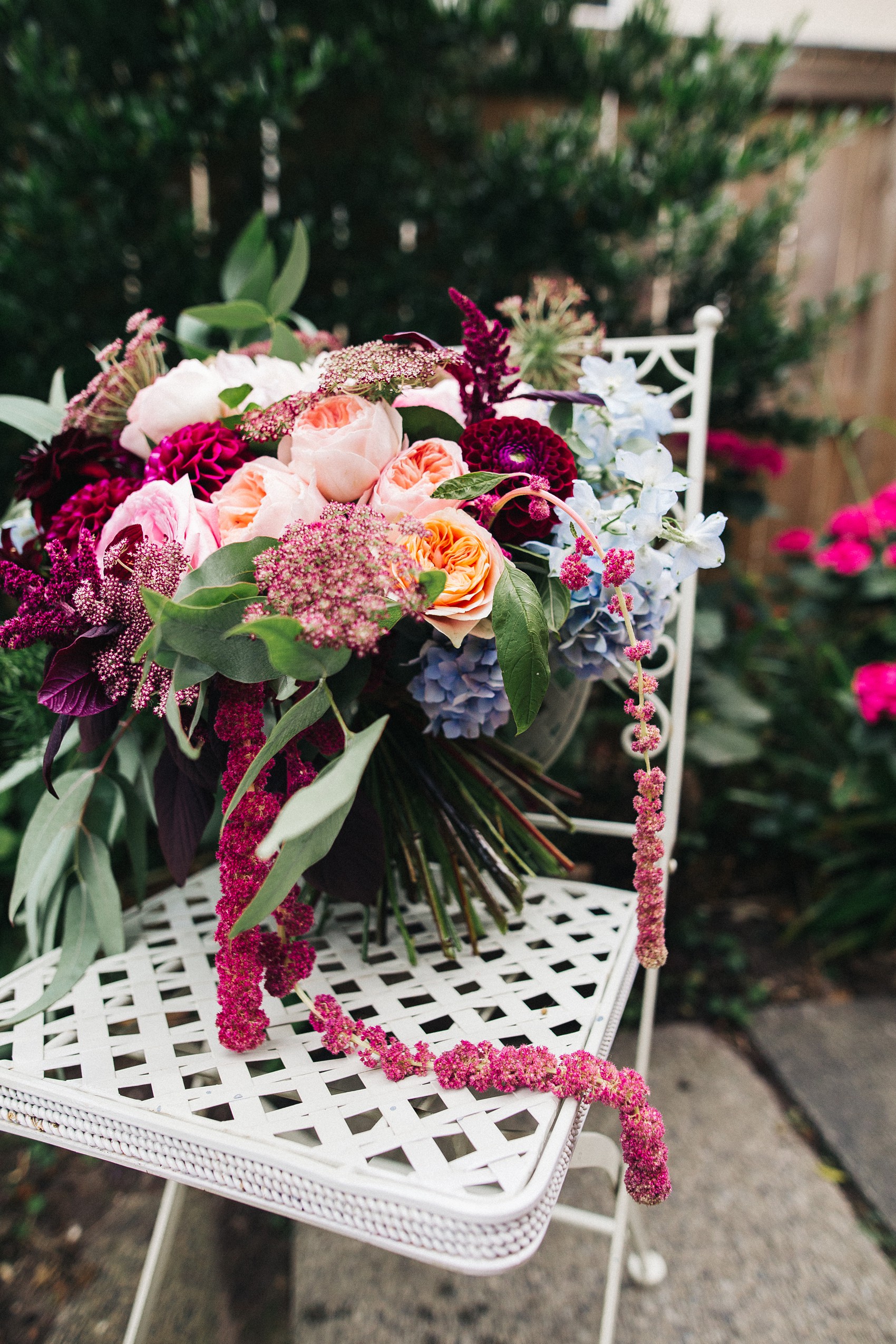 Martina Liana bride colourful flowers Summer wedding 2