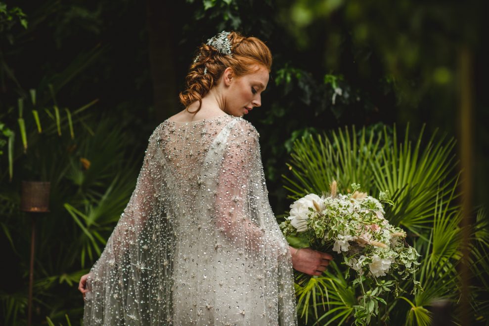 Wild + Natural Midsummer Nights Dream Inspired Bridal Elegance, with a Jenny Packham Celestial Cape 1 MidsummerNightsDream SophieDuckworthPhotography 64