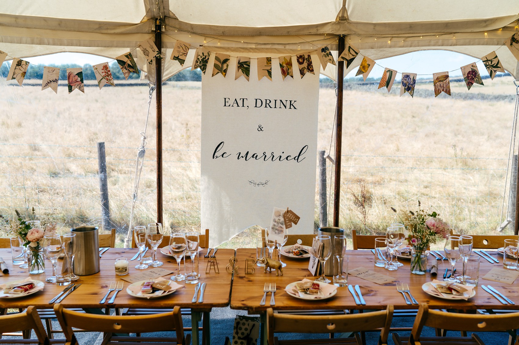 Needle Thread dress Yorkshire Barn wedding  - A Needle & Thread Dress for a Fun and Family Friendly DIY Yorkshire Barn + Yurt Wedding