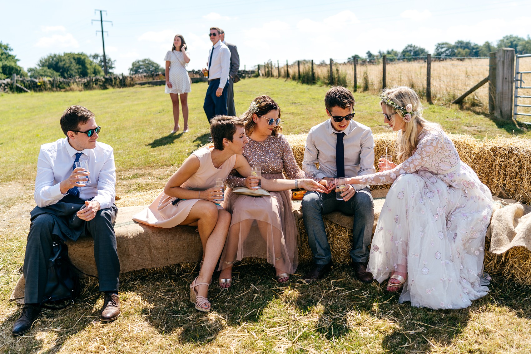 Needle Thread dress Yorkshire Barn wedding  - A Needle & Thread Dress for a Fun and Family Friendly DIY Yorkshire Barn + Yurt Wedding