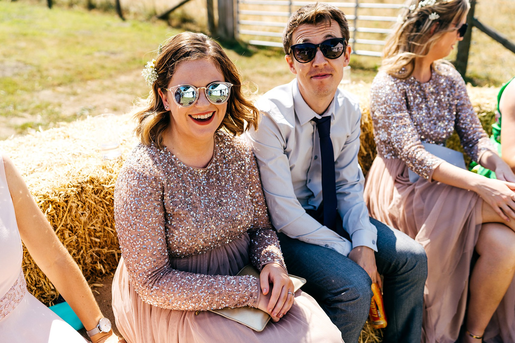 Needle Thread dress Yorkshire Barn wedding  - A Needle & Thread Dress for a Fun and Family Friendly DIY Yorkshire Barn + Yurt Wedding