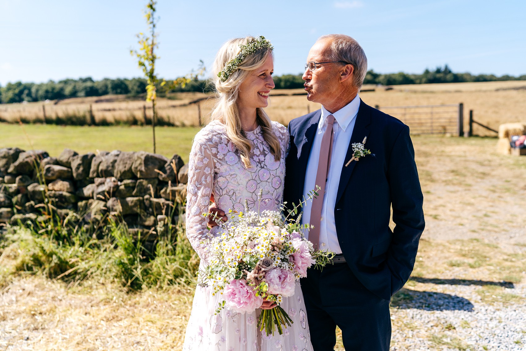 Needle Thread dress Yorkshire Barn wedding  - A Needle & Thread Dress for a Fun and Family Friendly DIY Yorkshire Barn + Yurt Wedding