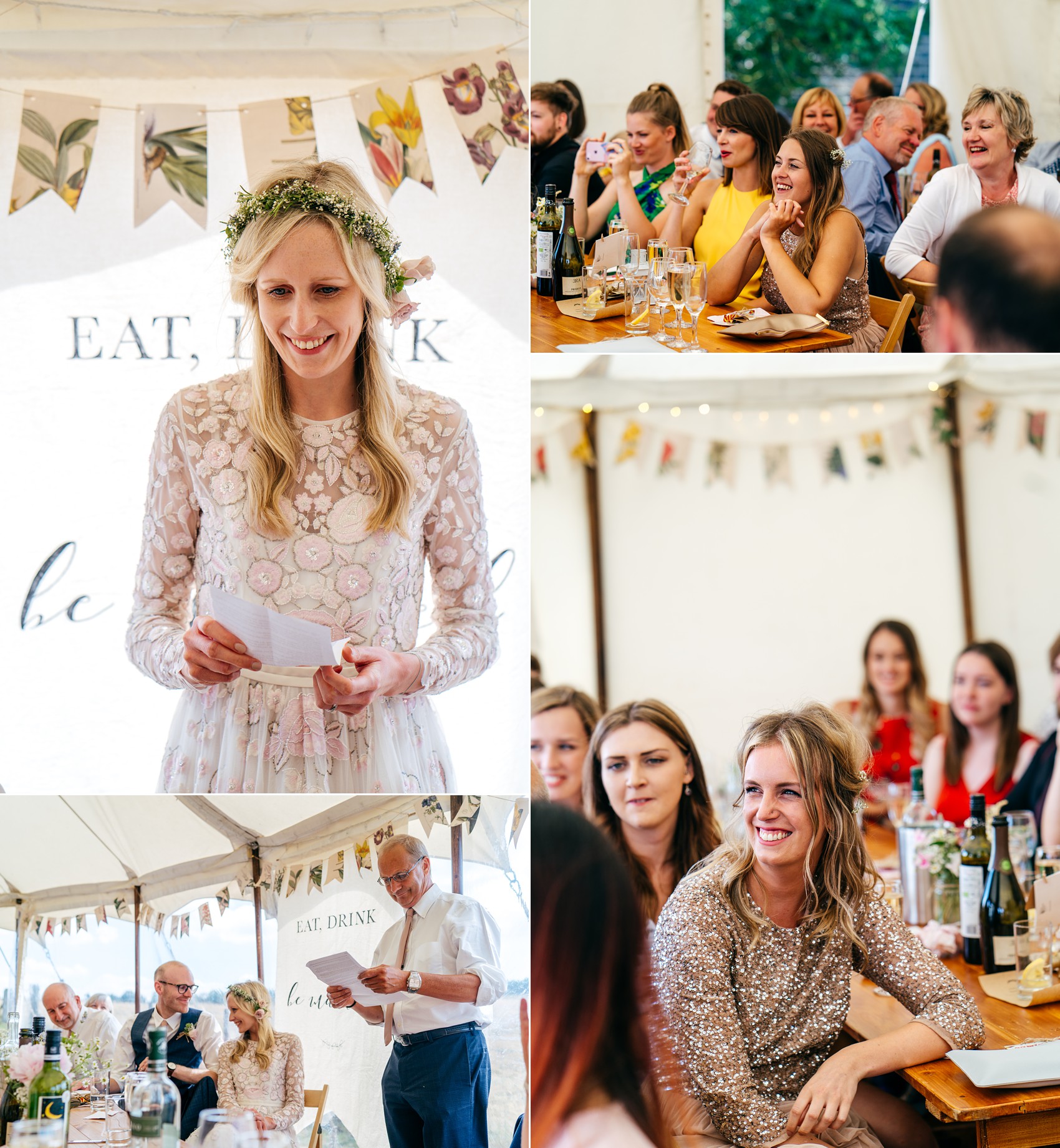 Needle Thread dress Yorkshire Barn wedding  - A Needle & Thread Dress for a Fun and Family Friendly DIY Yorkshire Barn + Yurt Wedding