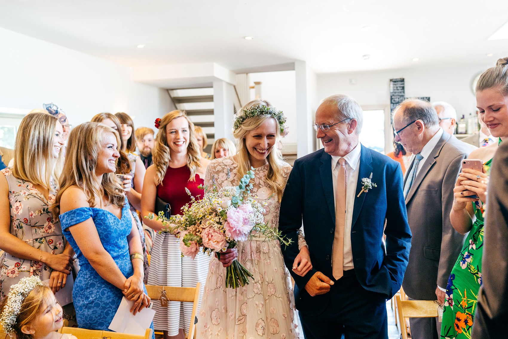 Needle Thread dress Yorkshire Barn wedding  - A Needle & Thread Dress for a Fun and Family Friendly DIY Yorkshire Barn + Yurt Wedding