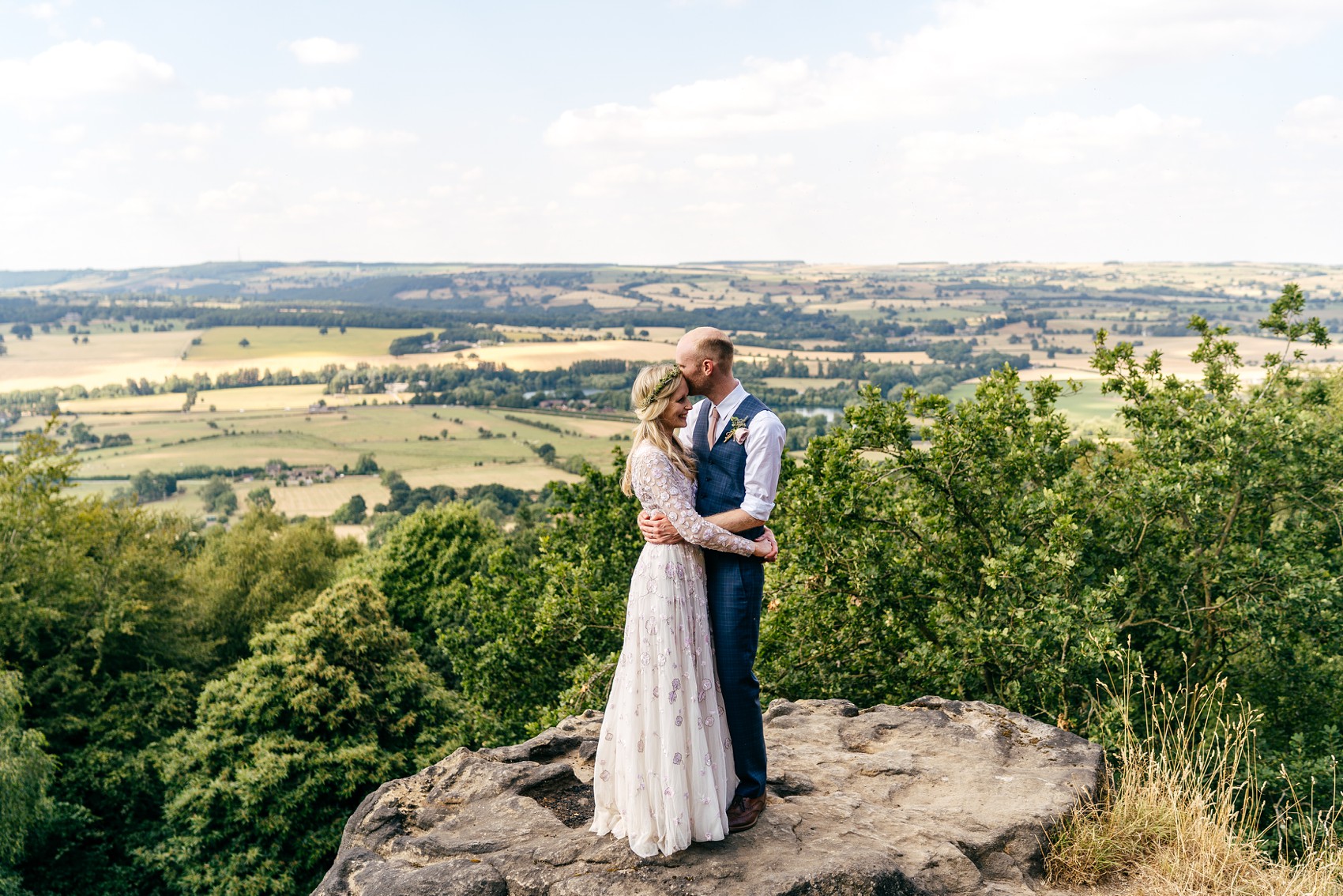 Needle Thread dress Yorkshire Barn wedding  - A Needle & Thread Dress for a Fun and Family Friendly DIY Yorkshire Barn + Yurt Wedding