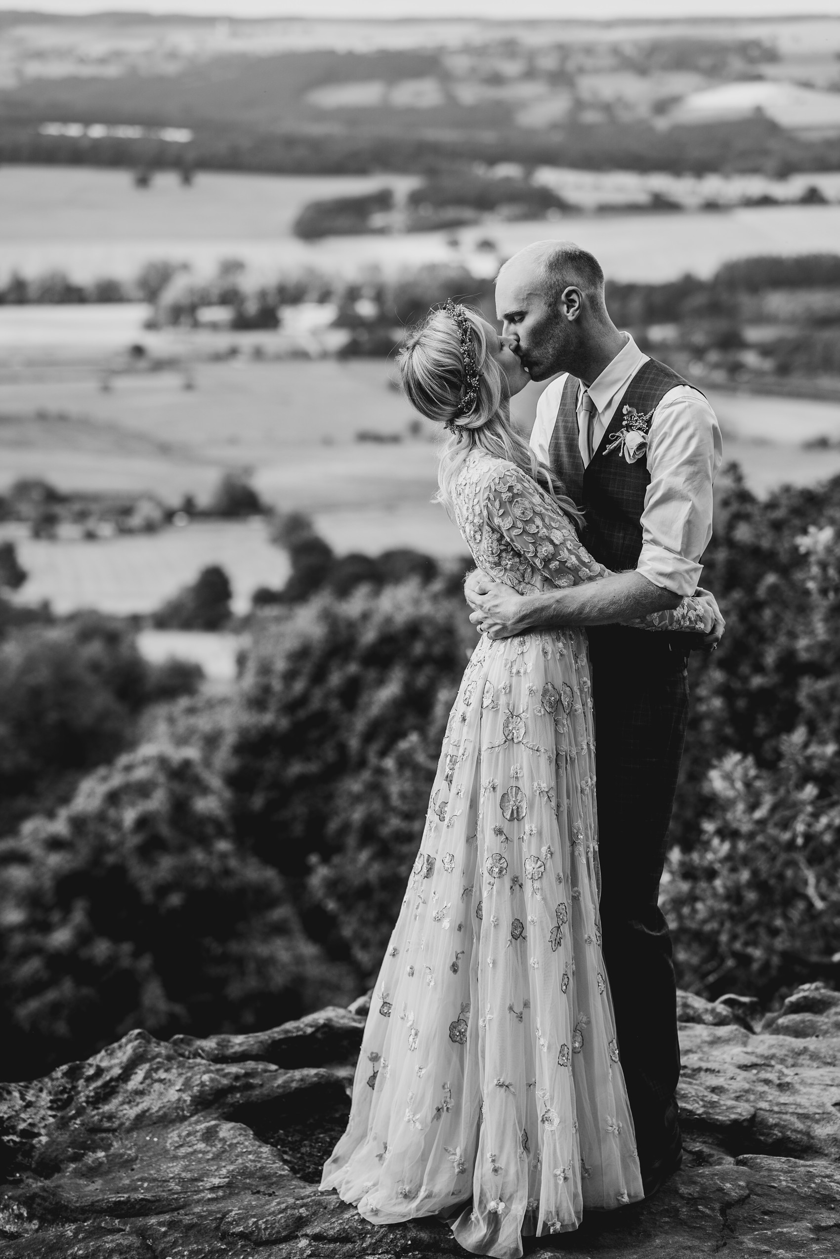 Needle Thread dress Yorkshire Barn wedding  - A Needle & Thread Dress for a Fun and Family Friendly DIY Yorkshire Barn + Yurt Wedding