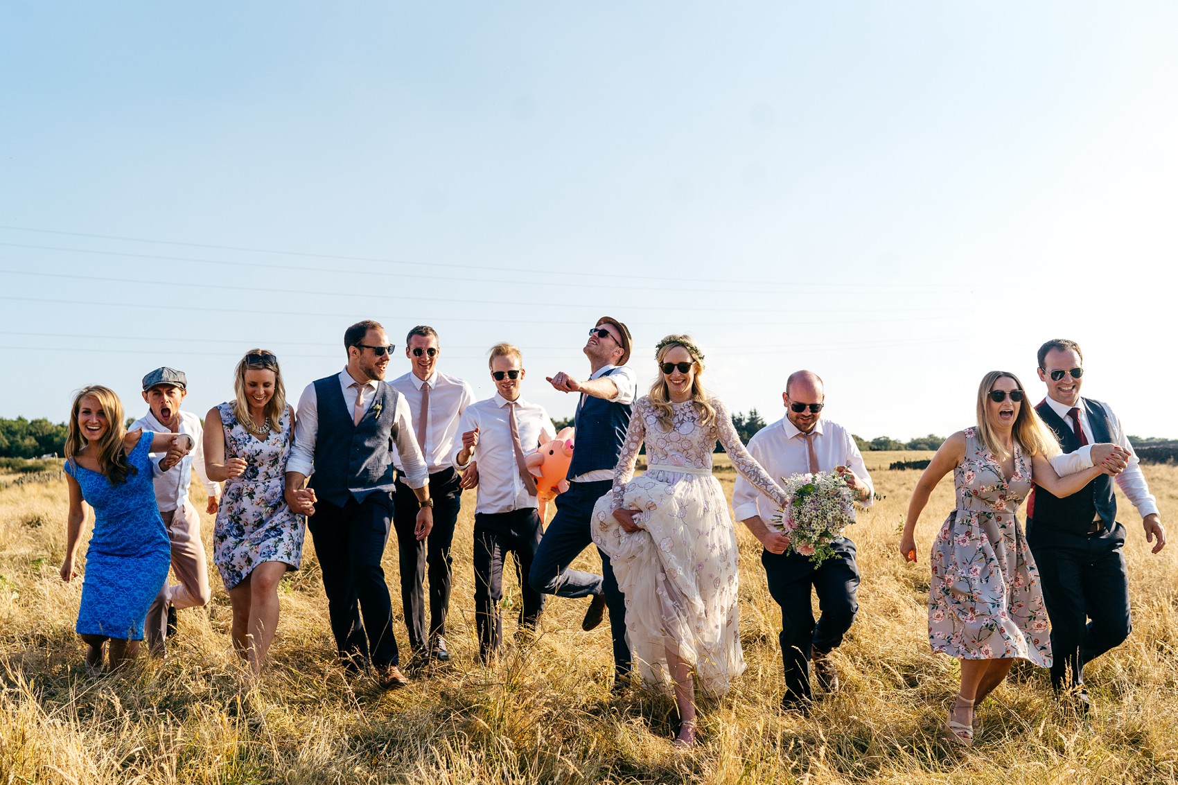 Needle Thread dress Yorkshire Barn wedding  - A Needle & Thread Dress for a Fun and Family Friendly DIY Yorkshire Barn + Yurt Wedding