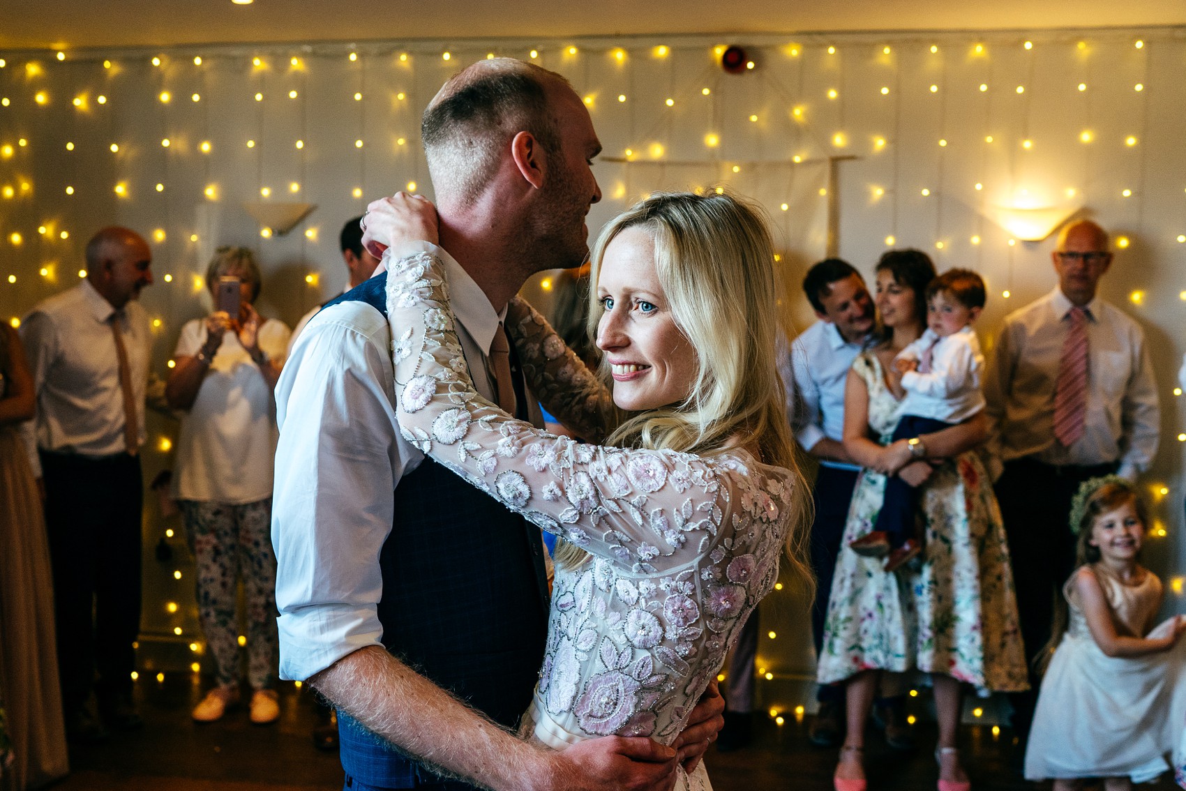 Needle Thread dress Yorkshire Barn wedding  - A Needle & Thread Dress for a Fun and Family Friendly DIY Yorkshire Barn + Yurt Wedding