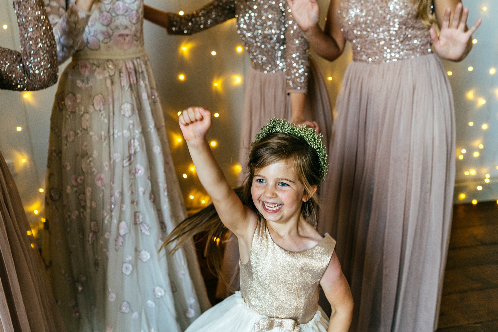 Needle Thread dress Yorkshire Barn wedding  - A Needle & Thread Dress for a Fun and Family Friendly DIY Yorkshire Barn + Yurt Wedding