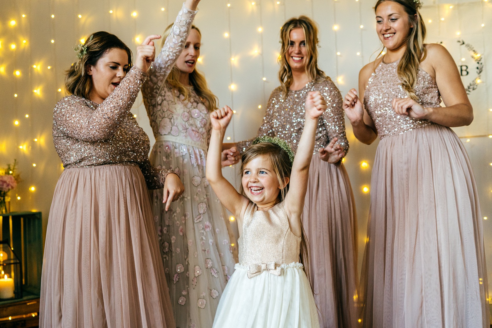 Needle Thread dress Yorkshire Barn wedding  - A Needle & Thread Dress for a Fun and Family Friendly DIY Yorkshire Barn + Yurt Wedding