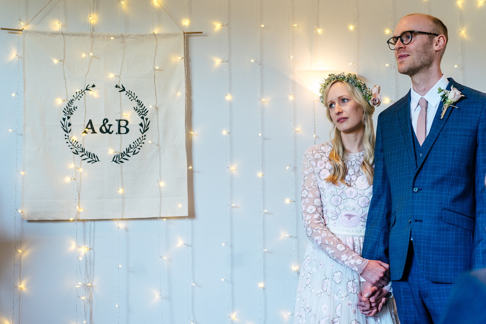 Needle Thread dress Yorkshire Barn wedding  - A Needle & Thread Dress for a Fun and Family Friendly DIY Yorkshire Barn + Yurt Wedding