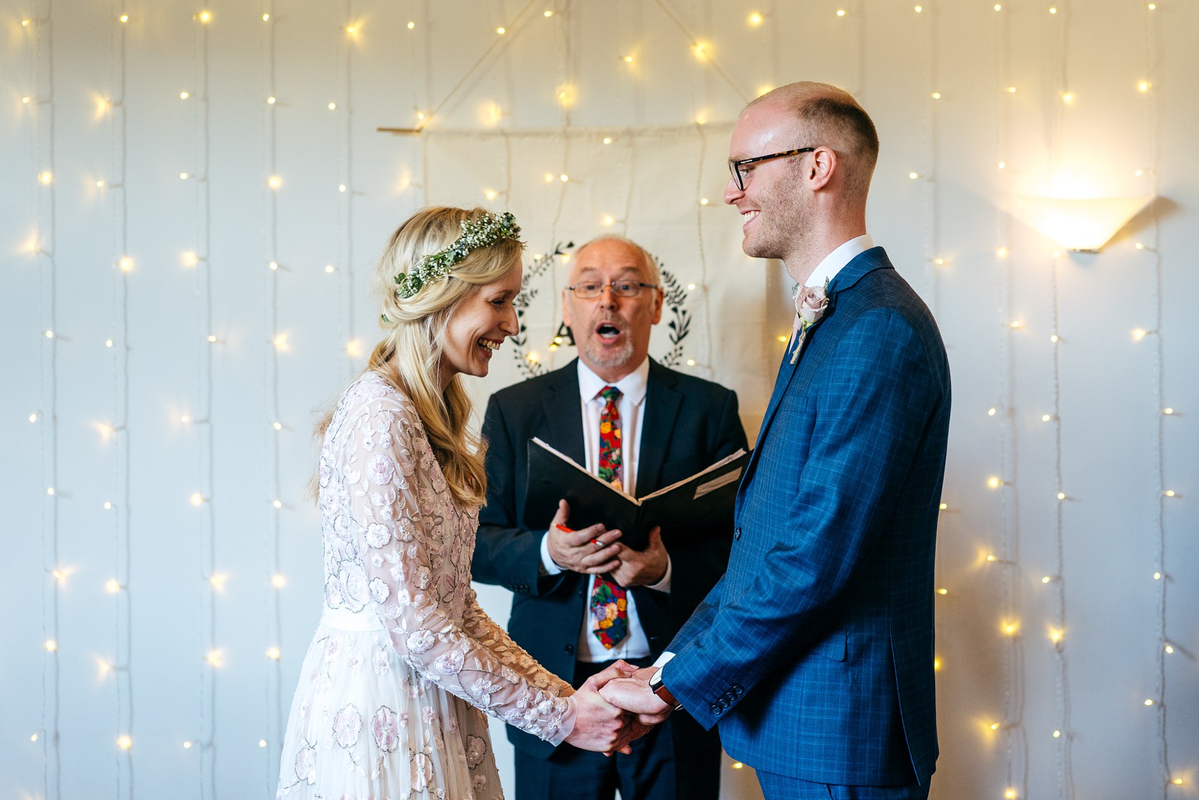 Needle Thread dress Yorkshire Barn wedding  - A Needle & Thread Dress for a Fun and Family Friendly DIY Yorkshire Barn + Yurt Wedding