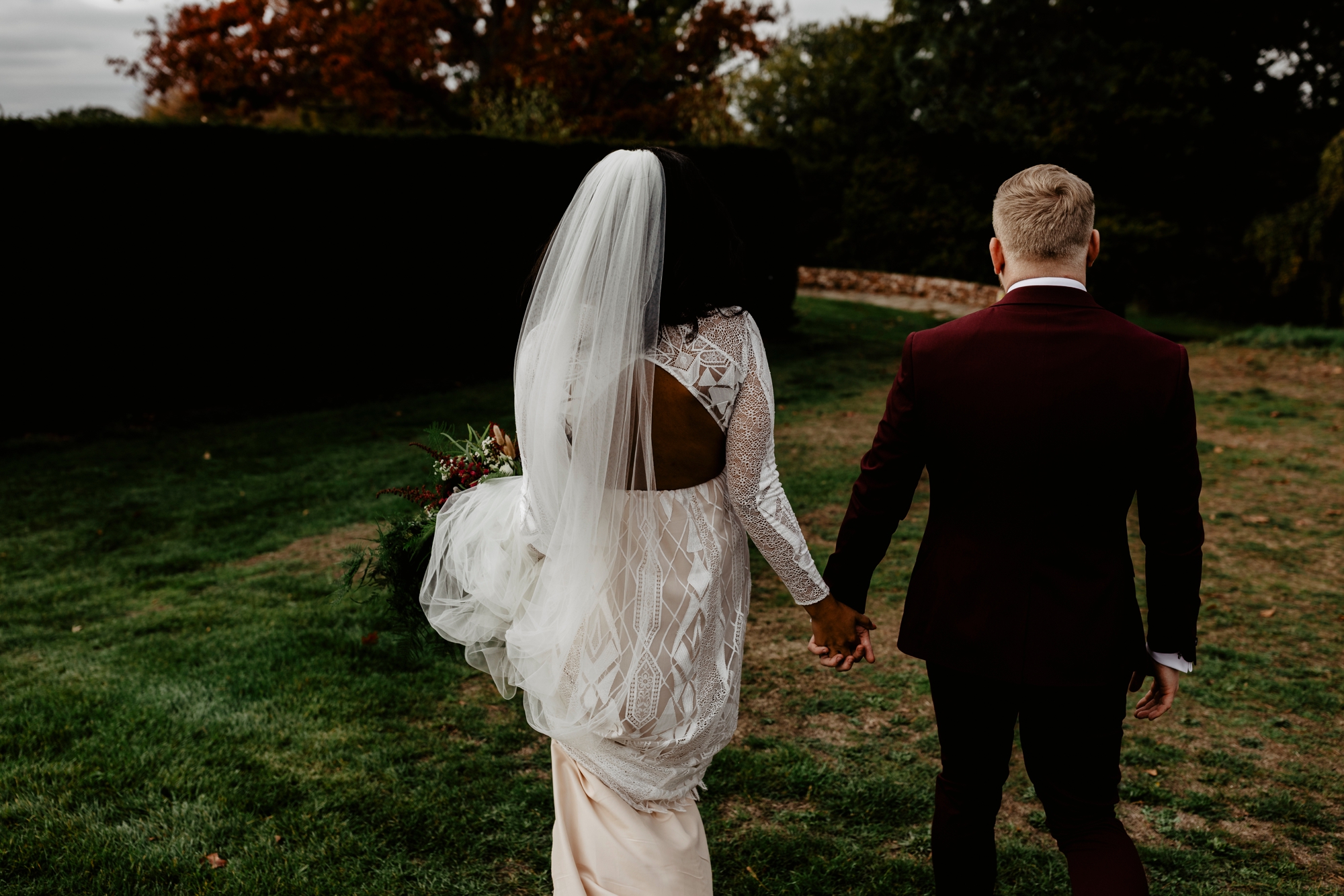 A Grace Loves Lace Geometric Dress + Burgundy Tones for a Music Inspired Autumn Barn Wedding 11 Photo 313