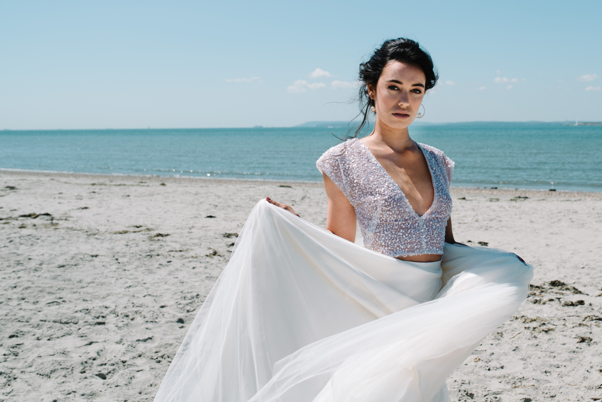 Romantic elegant beach bride 25