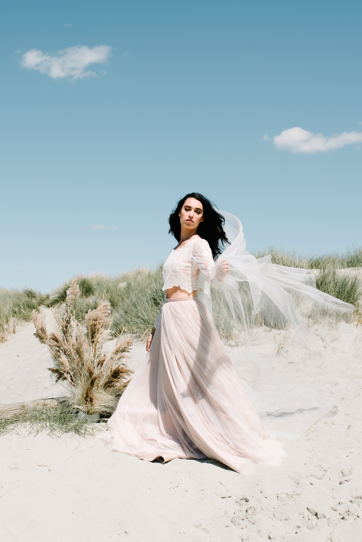 Romantic elegant beach bride 41