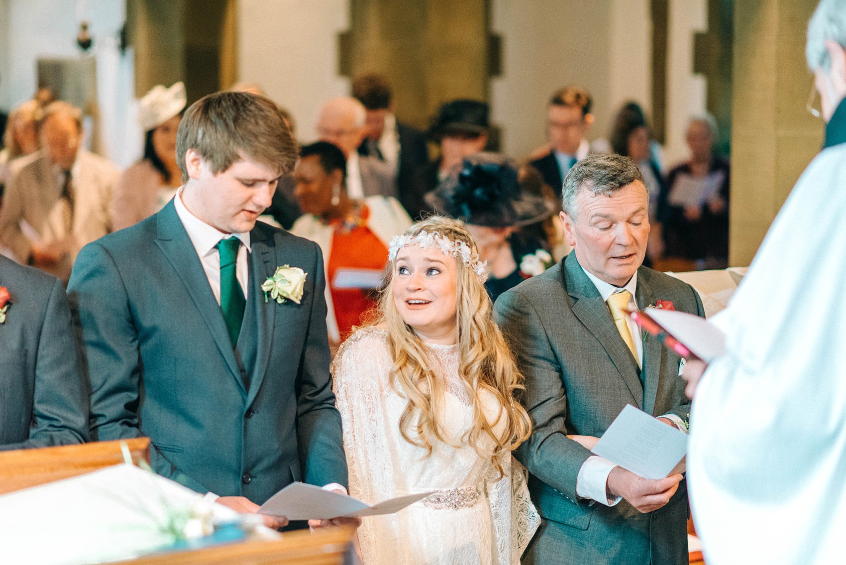 Sunny village Hall wedding North Yorkshire  - A 70's Inspired Bohemian Dress for a Sunny, Spring Village Hall Wedding in North Yorkshire