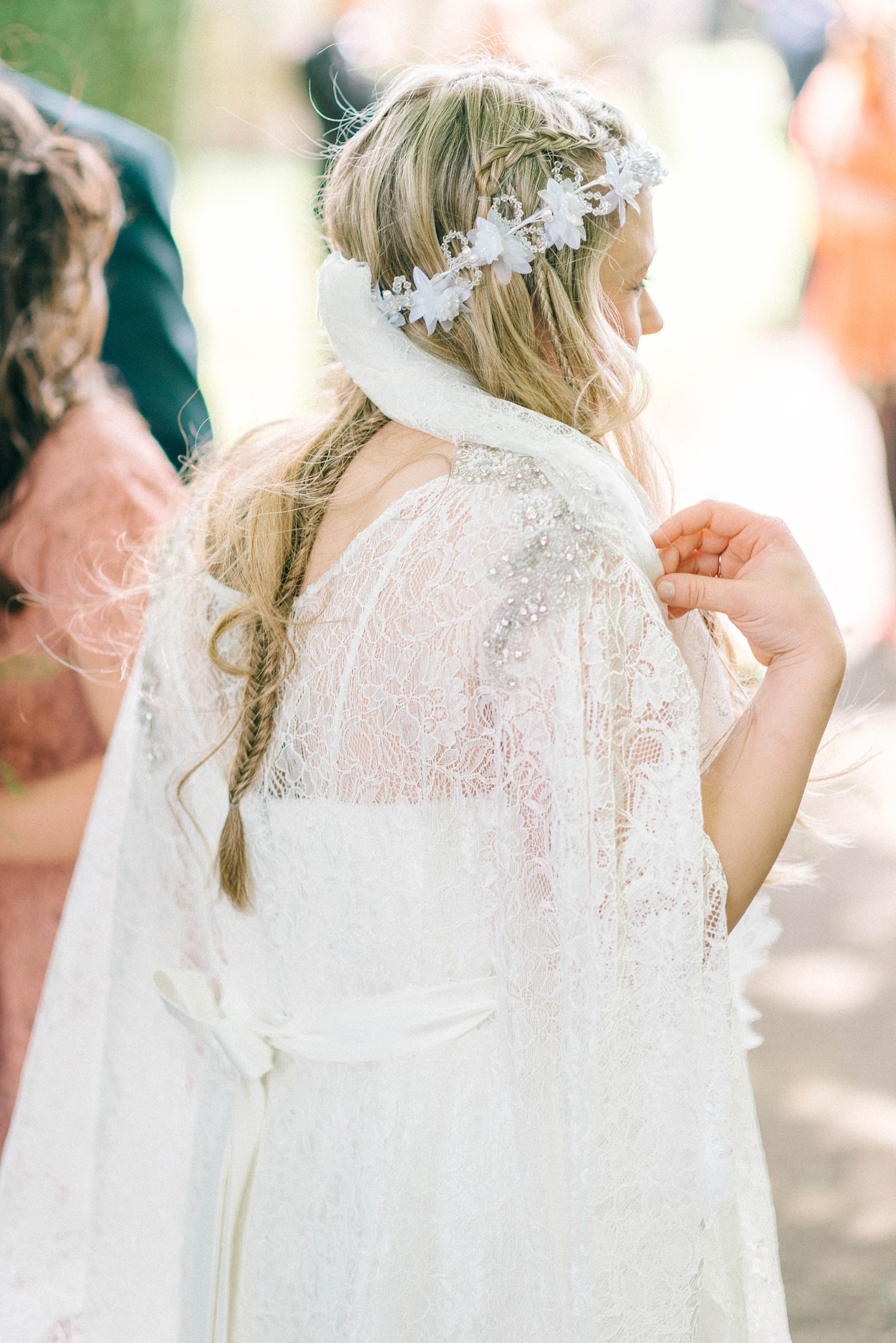 Sunny village Hall wedding North Yorkshire  - A 70's Inspired Bohemian Dress for a Sunny, Spring Village Hall Wedding in North Yorkshire