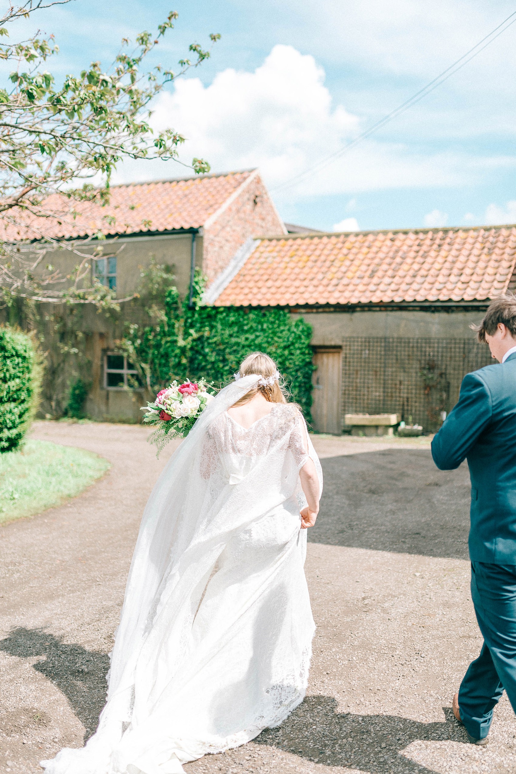 Sunny village Hall wedding North Yorkshire  - A 70's Inspired Bohemian Dress for a Sunny, Spring Village Hall Wedding in North Yorkshire