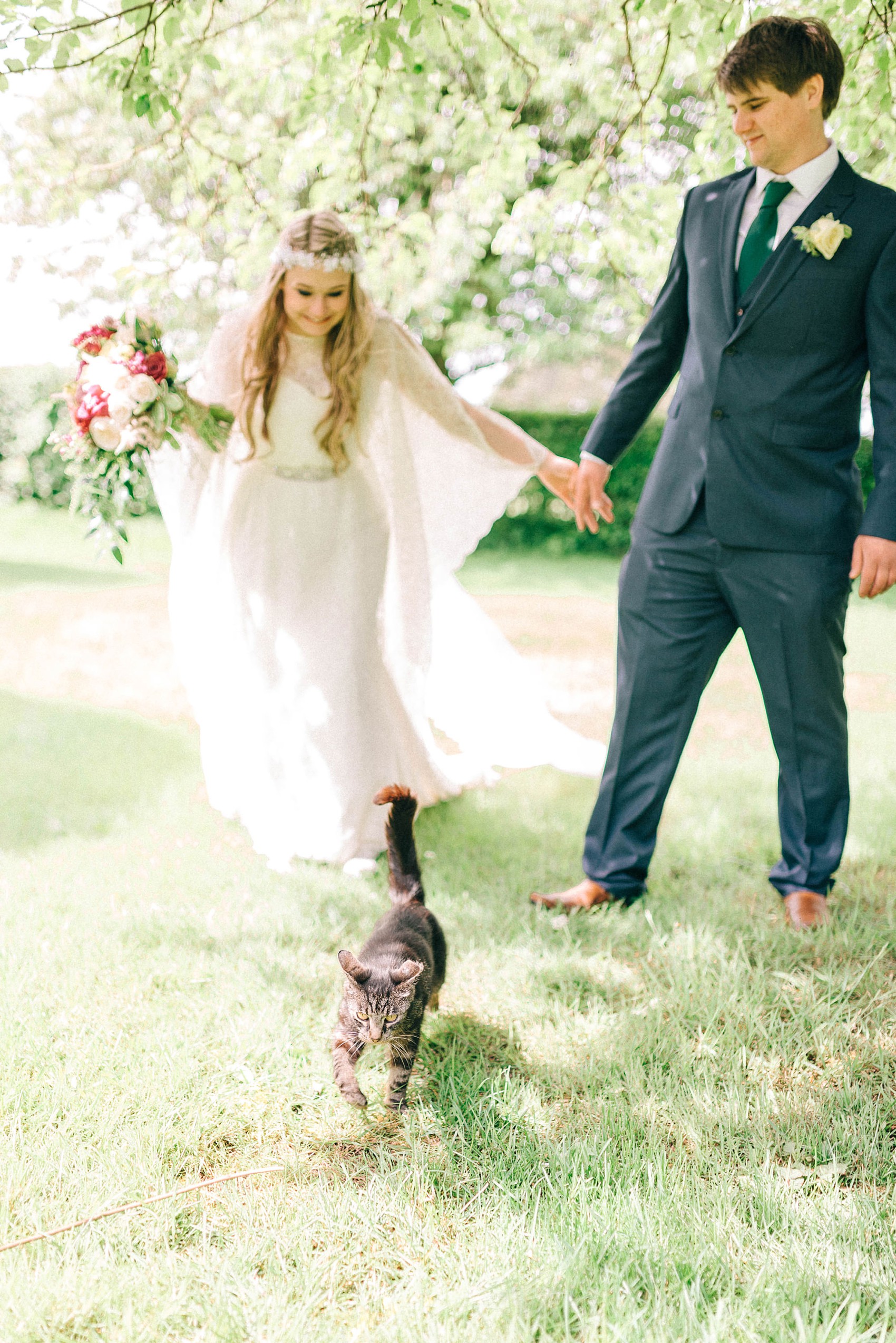 Sunny village Hall wedding North Yorkshire  - A 70's Inspired Bohemian Dress for a Sunny, Spring Village Hall Wedding in North Yorkshire