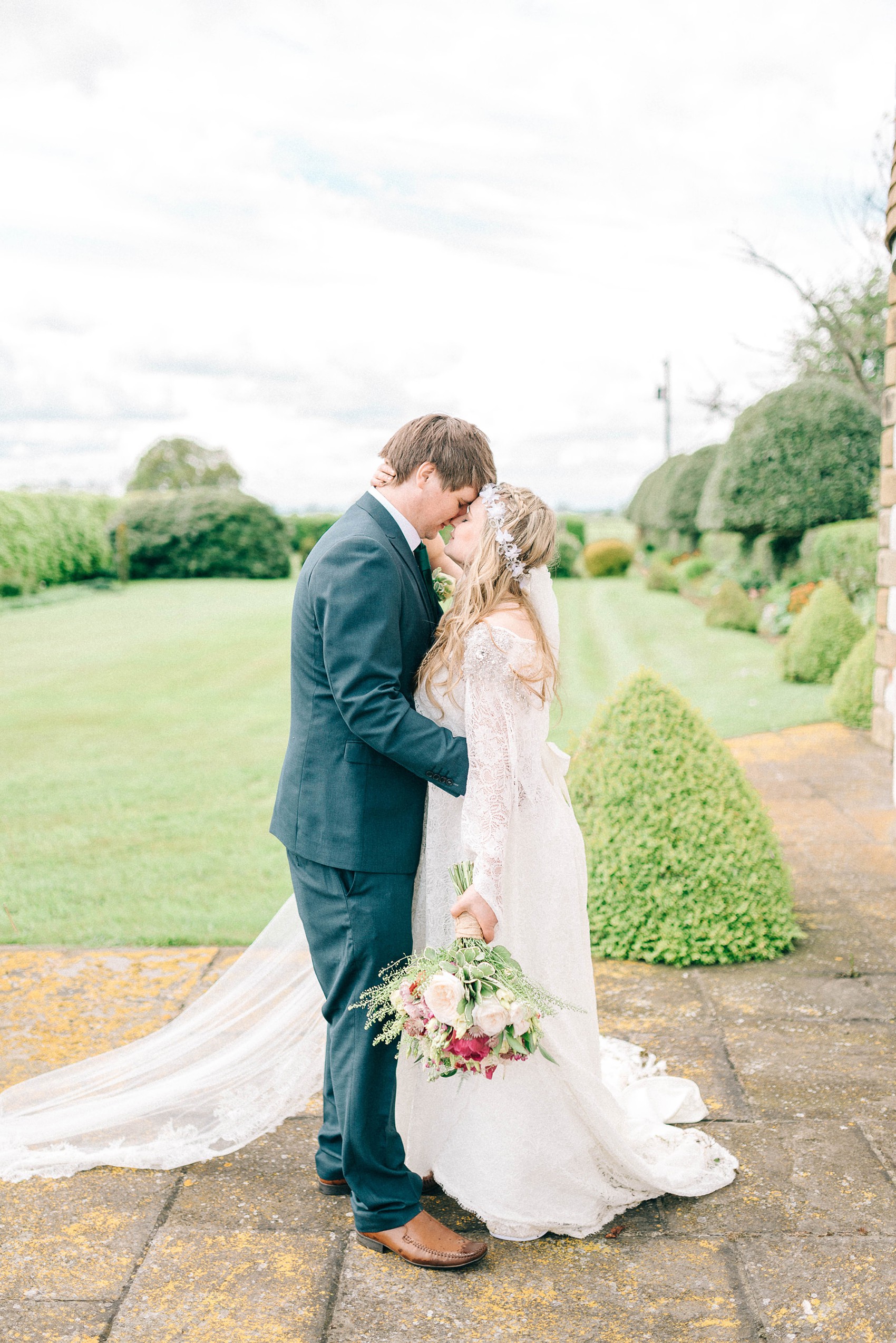 Sunny village Hall wedding North Yorkshire  - A 70's Inspired Bohemian Dress for a Sunny, Spring Village Hall Wedding in North Yorkshire