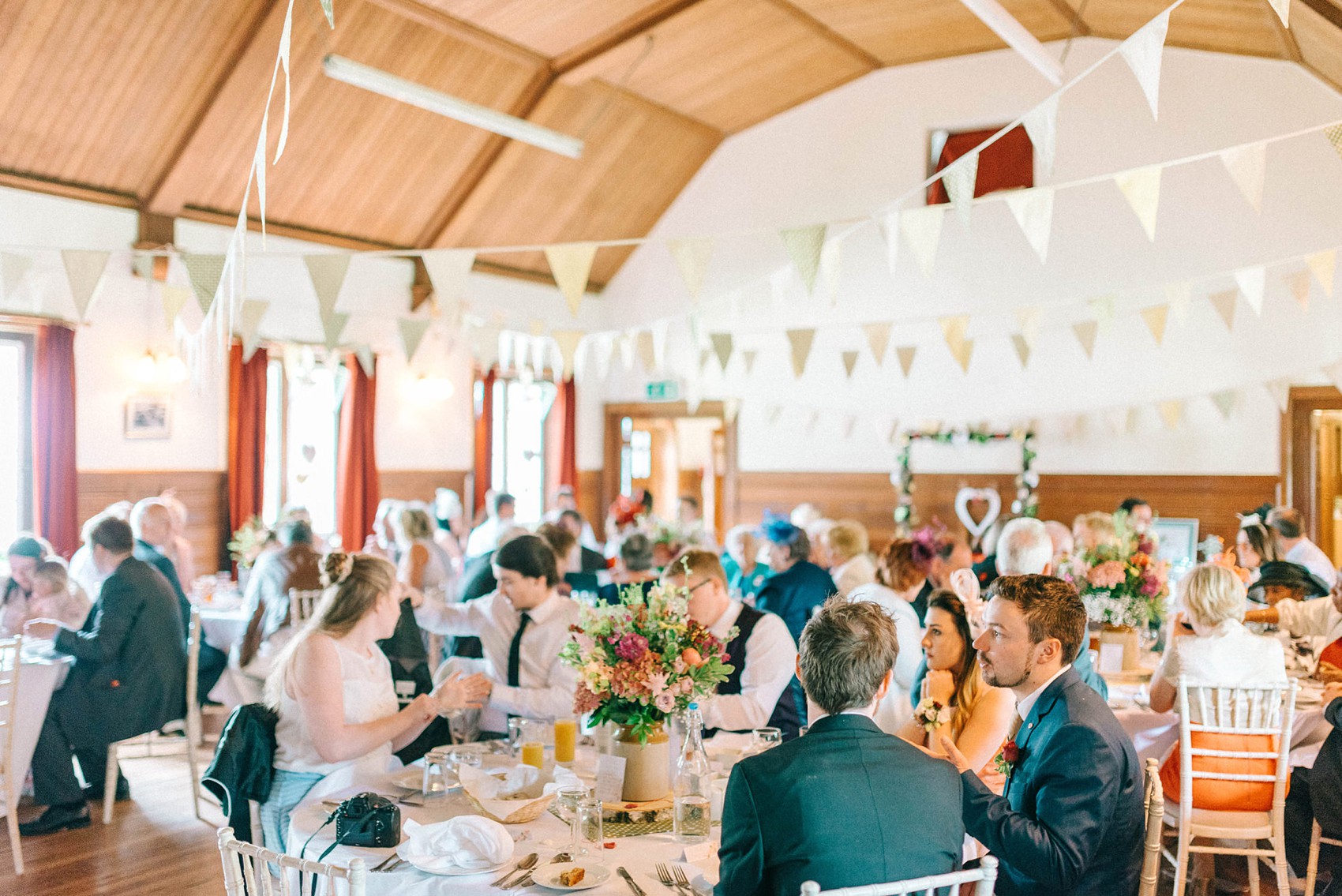 Sunny village Hall wedding North Yorkshire  - A 70's Inspired Bohemian Dress for a Sunny, Spring Village Hall Wedding in North Yorkshire