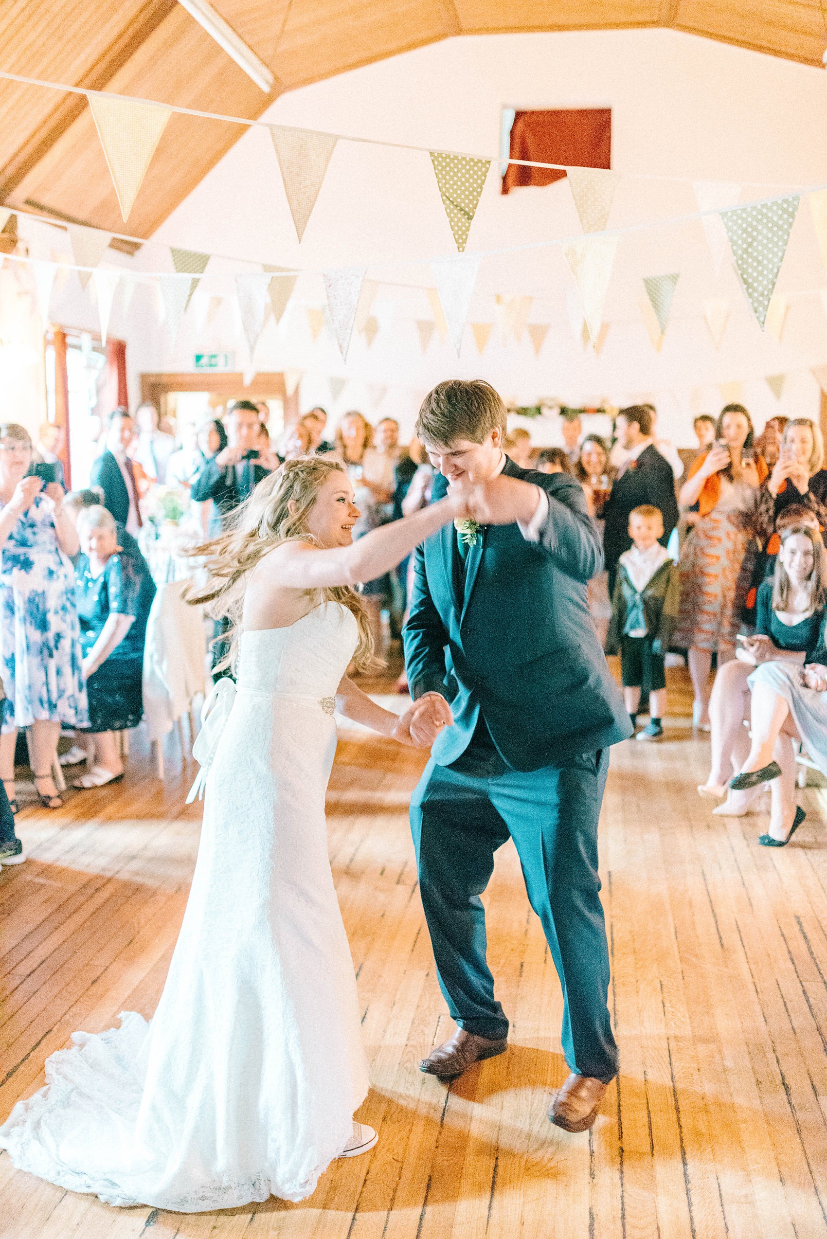 Sunny village Hall wedding North Yorkshire  - A 70's Inspired Bohemian Dress for a Sunny, Spring Village Hall Wedding in North Yorkshire