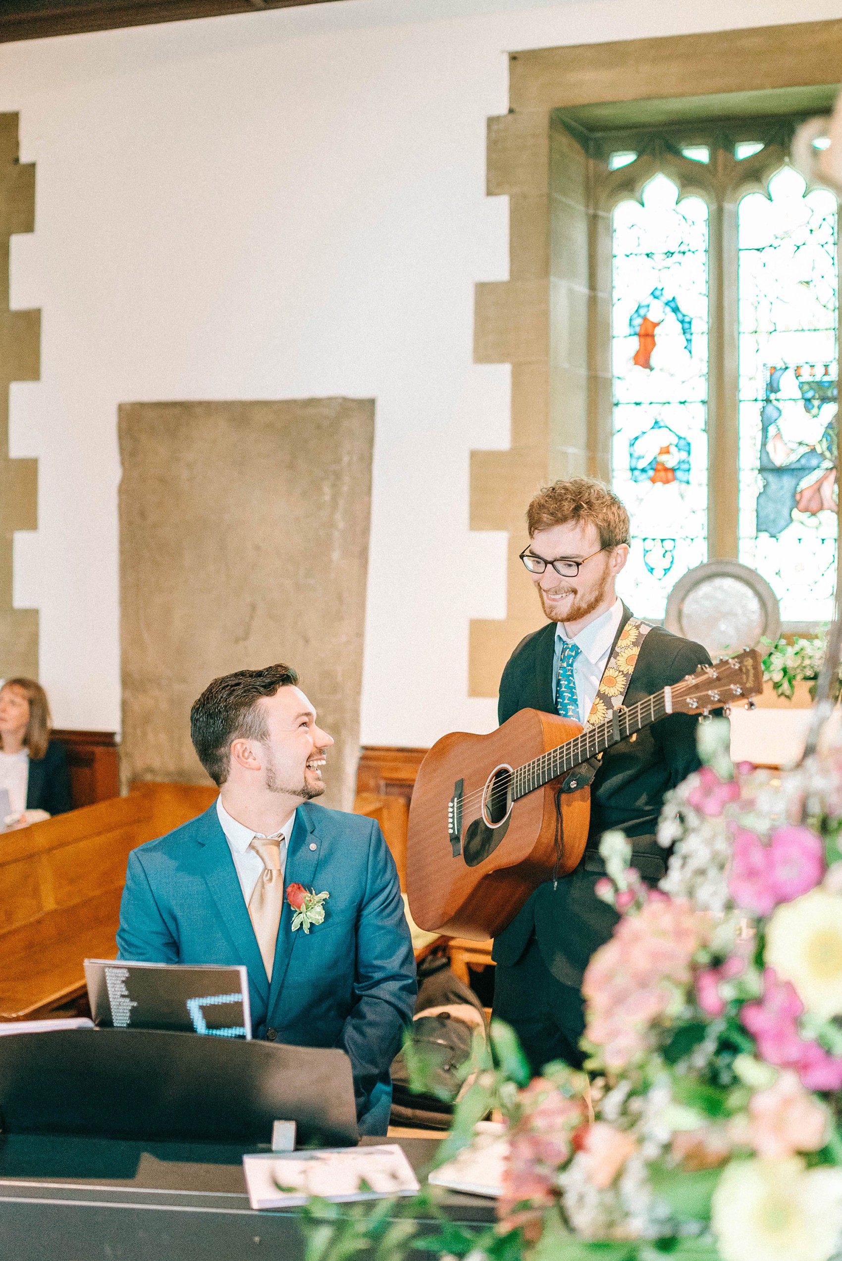 Sunny village Hall wedding North Yorkshire  - A 70's Inspired Bohemian Dress for a Sunny, Spring Village Hall Wedding in North Yorkshire