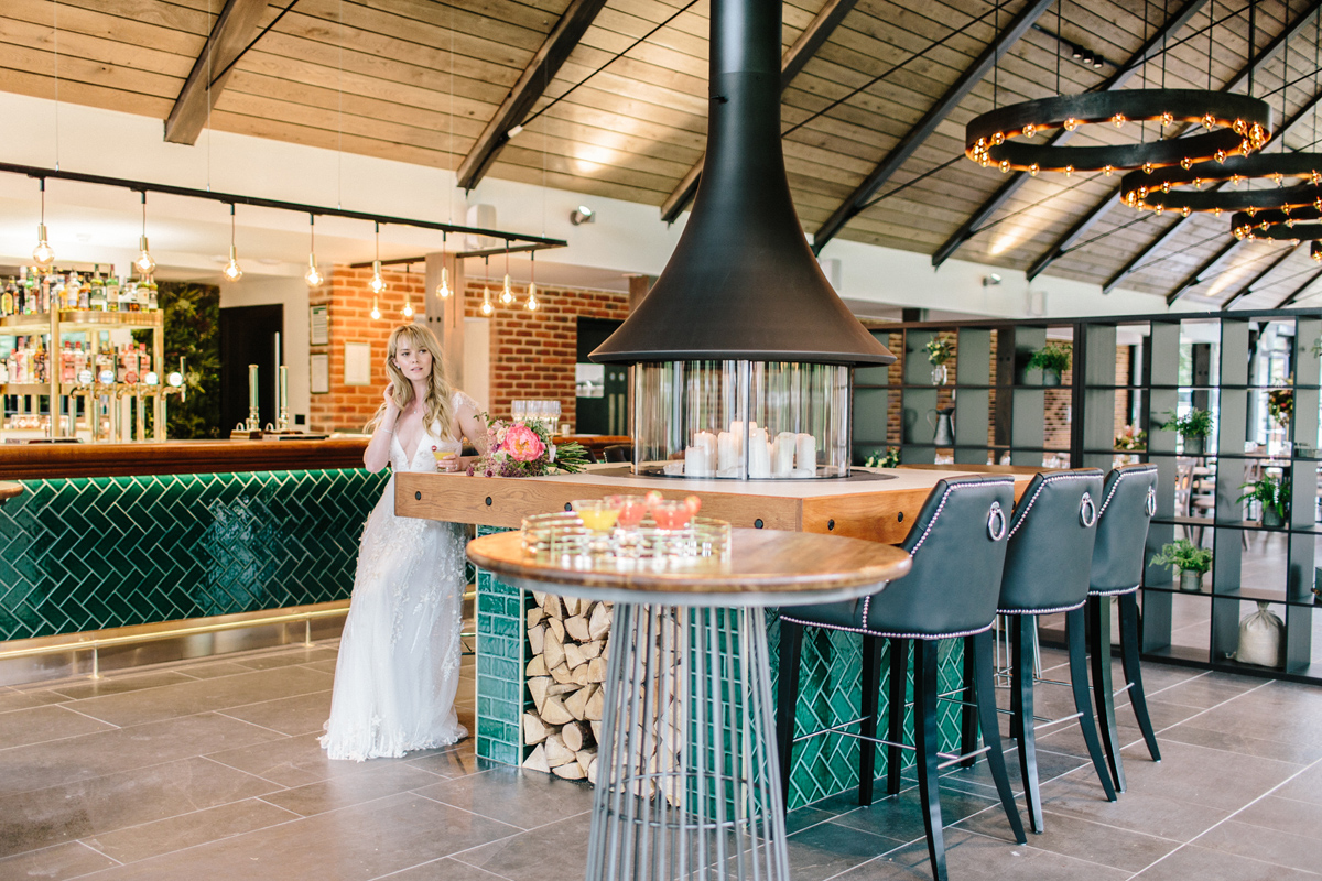 Syrencot wedding venue Wiltshire wild romantic bridal style 129