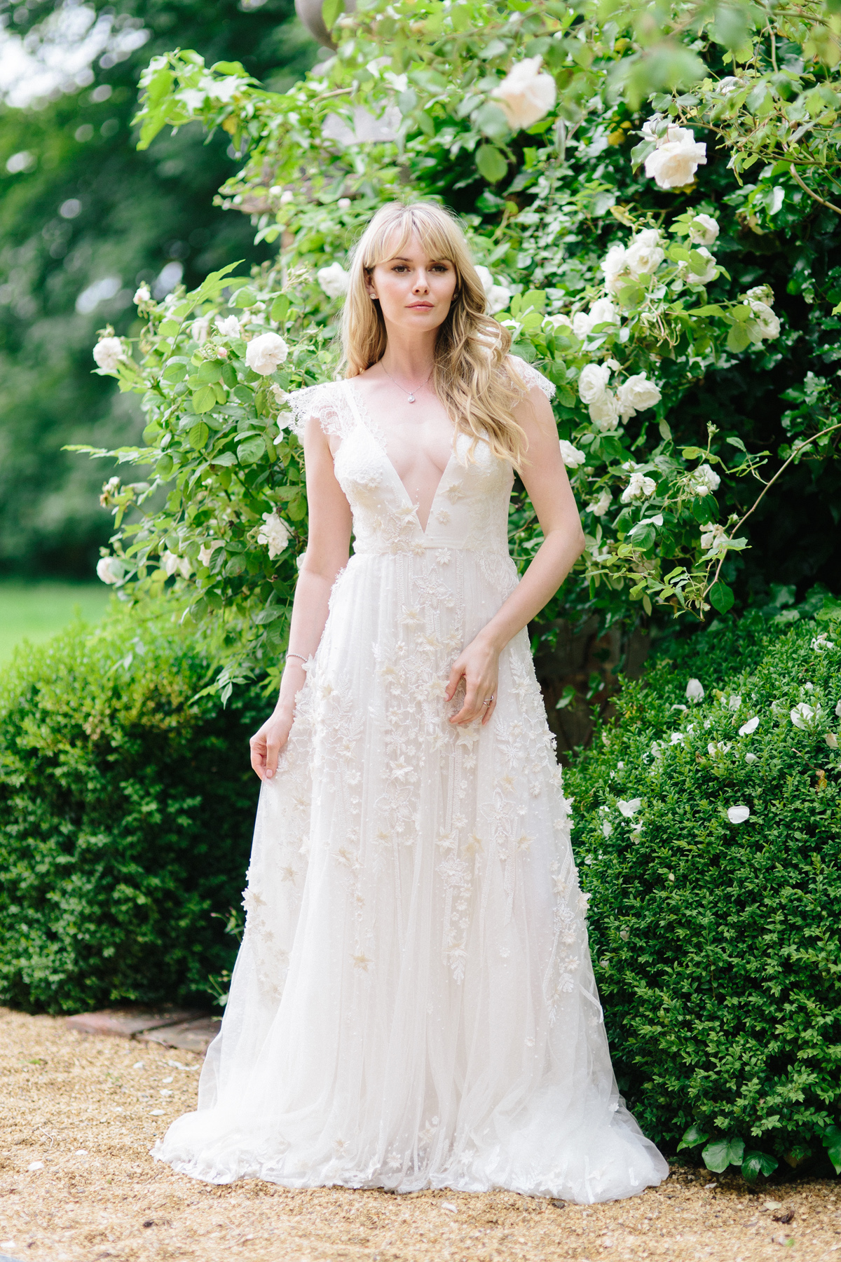 Syrencot wedding venue Wiltshire wild romantic bridal style 192