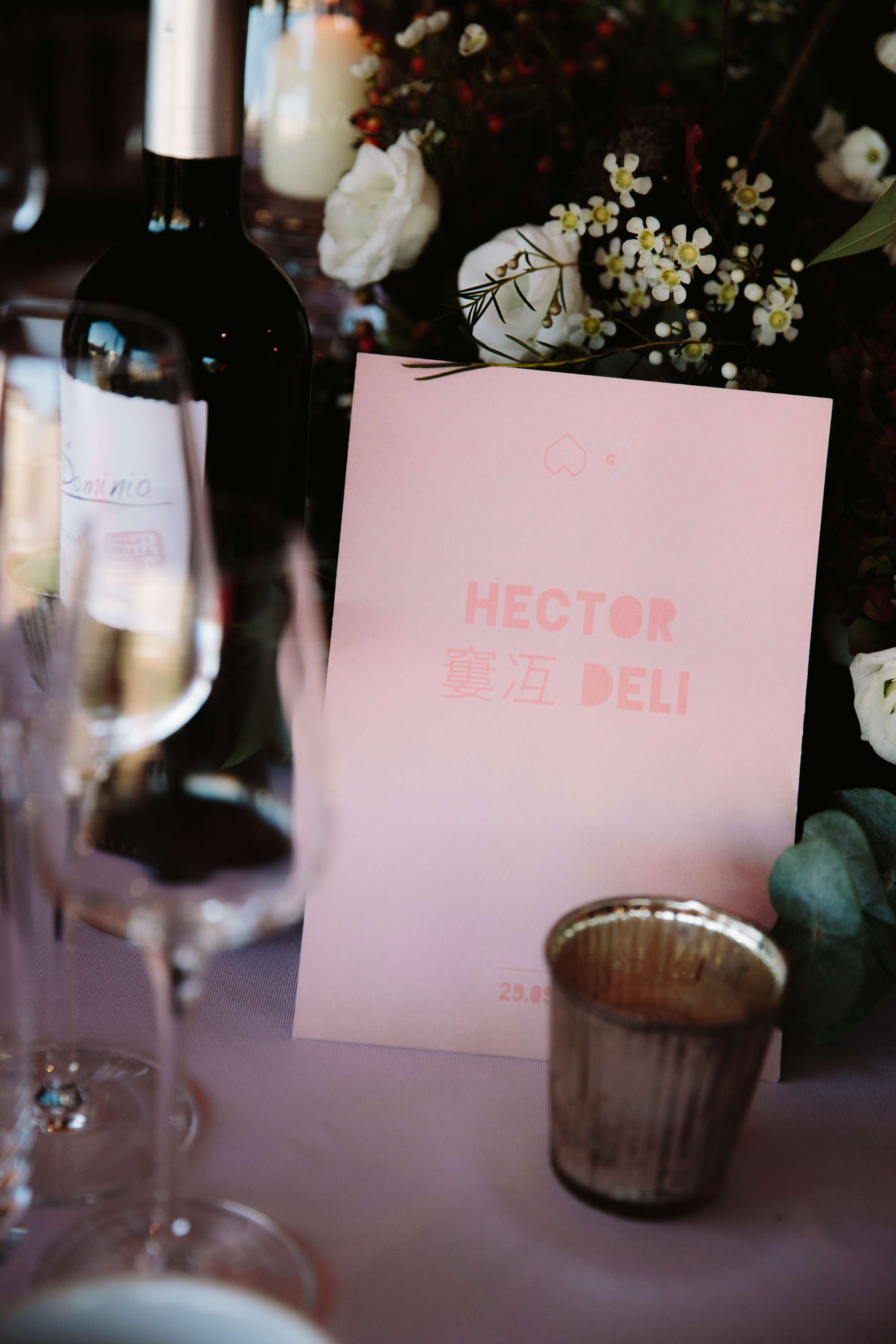 modern wedding stationery table names