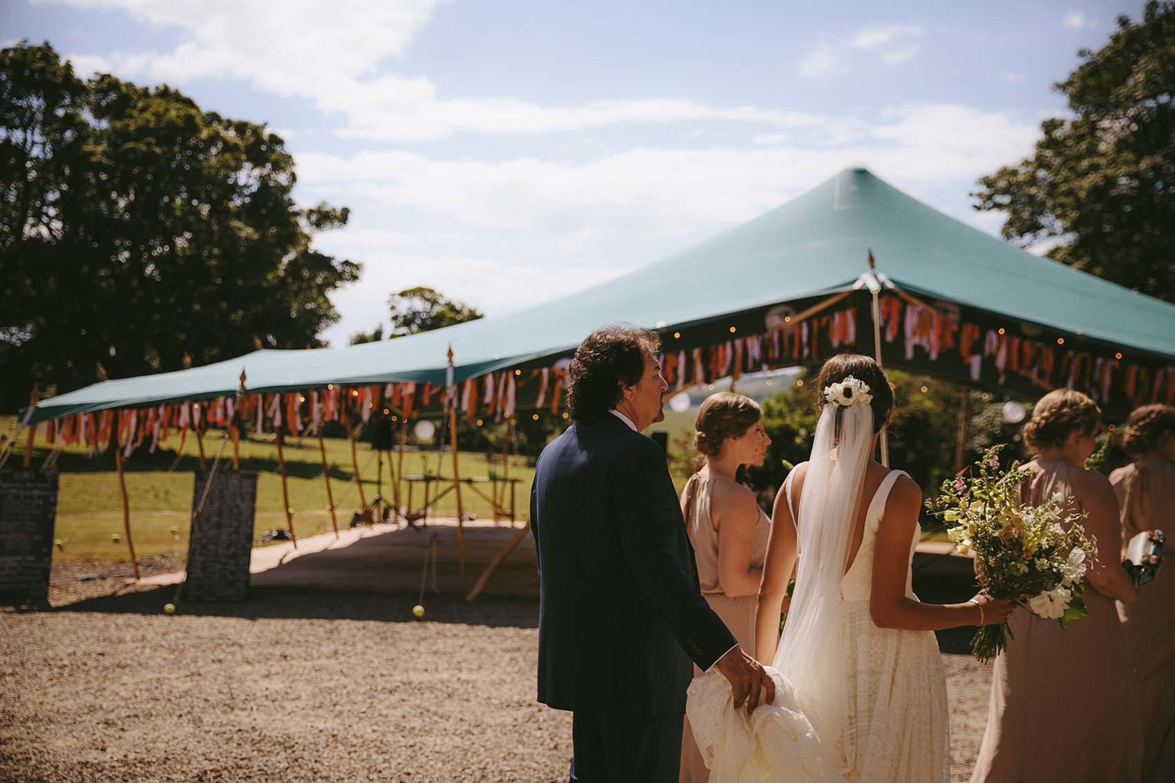  Truvelle bride Bude Hall wedding Durham - A Truvelle Dress + Handmade Veil for an Anglo-American, Festival Inspired Wedding in Northumberland