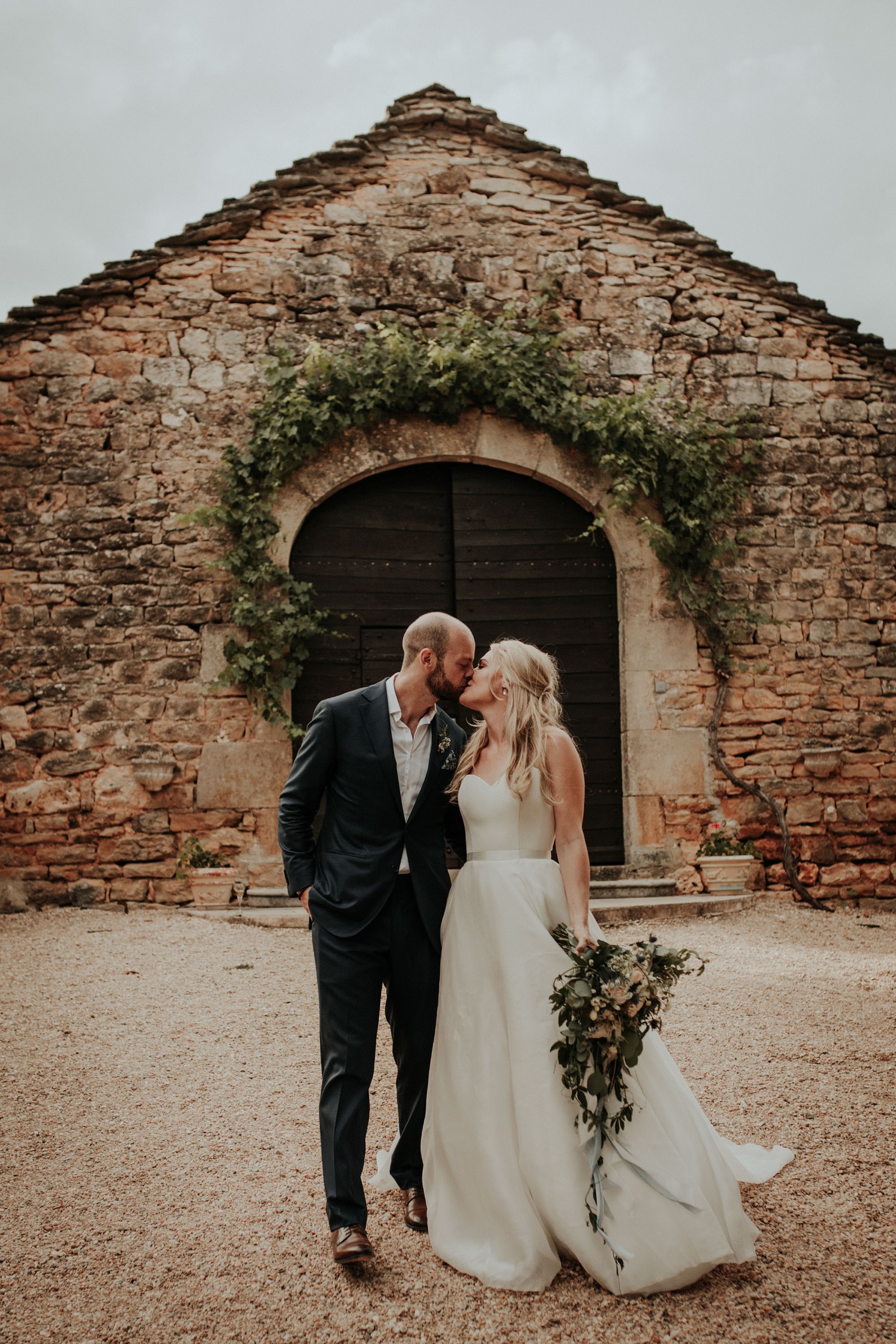  Caroline Castigliano bride French chateau wedding - A Caroline Castigliano Dress for a Timelessly Elegant + Romantic French Château Wedding