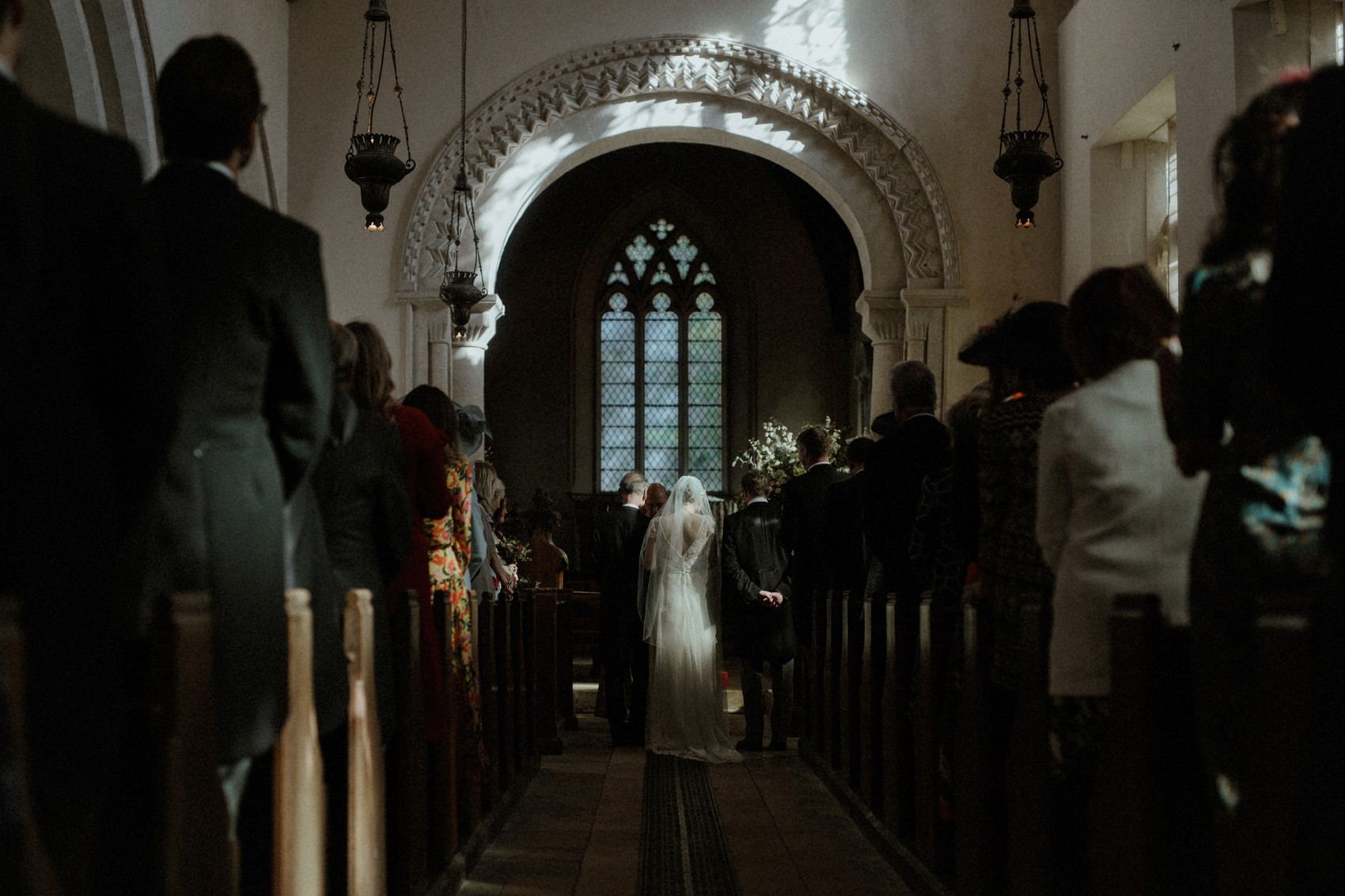  Halfpenny London bride Autumn marquee wedding - A Halfpenny London Dress + Hermione Harbutt Hairband for a Festoon Lights Marquee Wedding at the Family Home