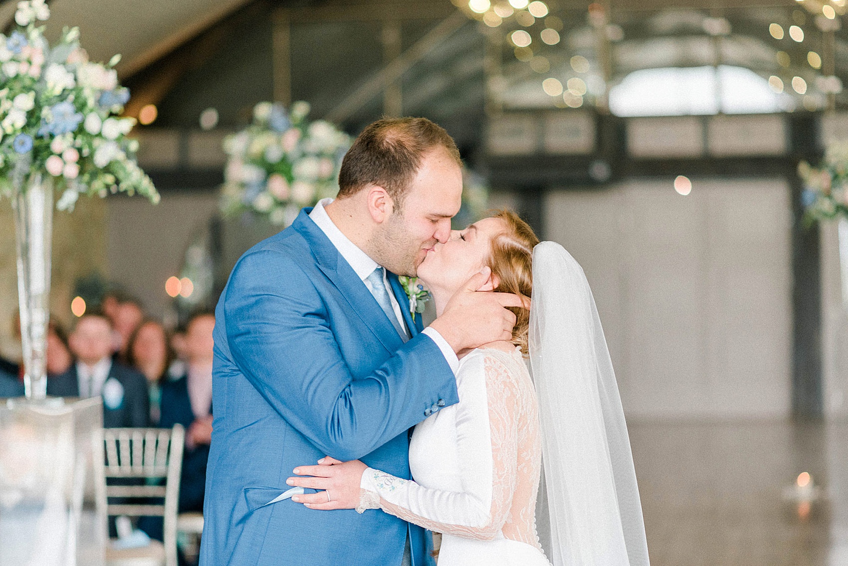  Pronovias modern dress Yorkshire wedding - A Pronovias Dress Embroidered with Forget-me-nots for an Italian Inspired, Flower-Filled Spring Wedding in Yorkshire