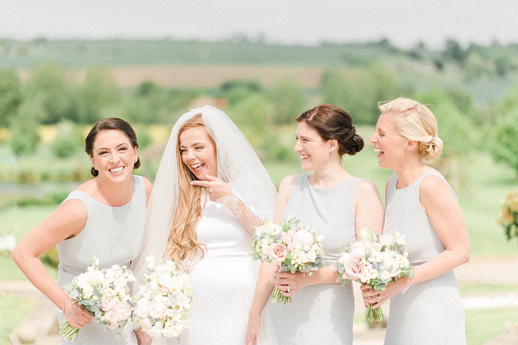  Pronovias modern dress Yorkshire wedding - A Pronovias Dress Embroidered with Forget-me-nots for an Italian Inspired, Flower-Filled Spring Wedding in Yorkshire