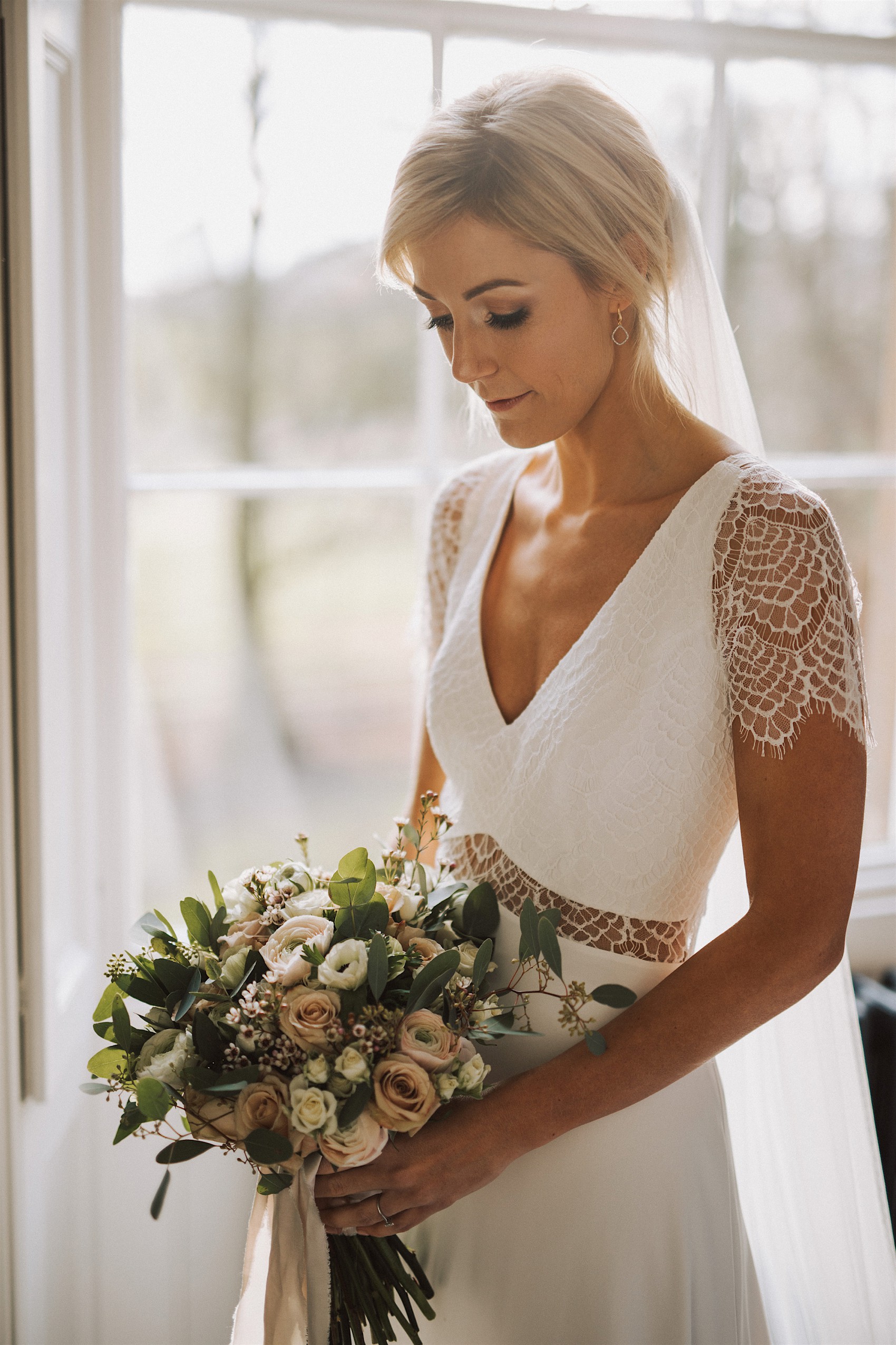 16 Mademoiselle de Guise dress candlelit festive wedding
