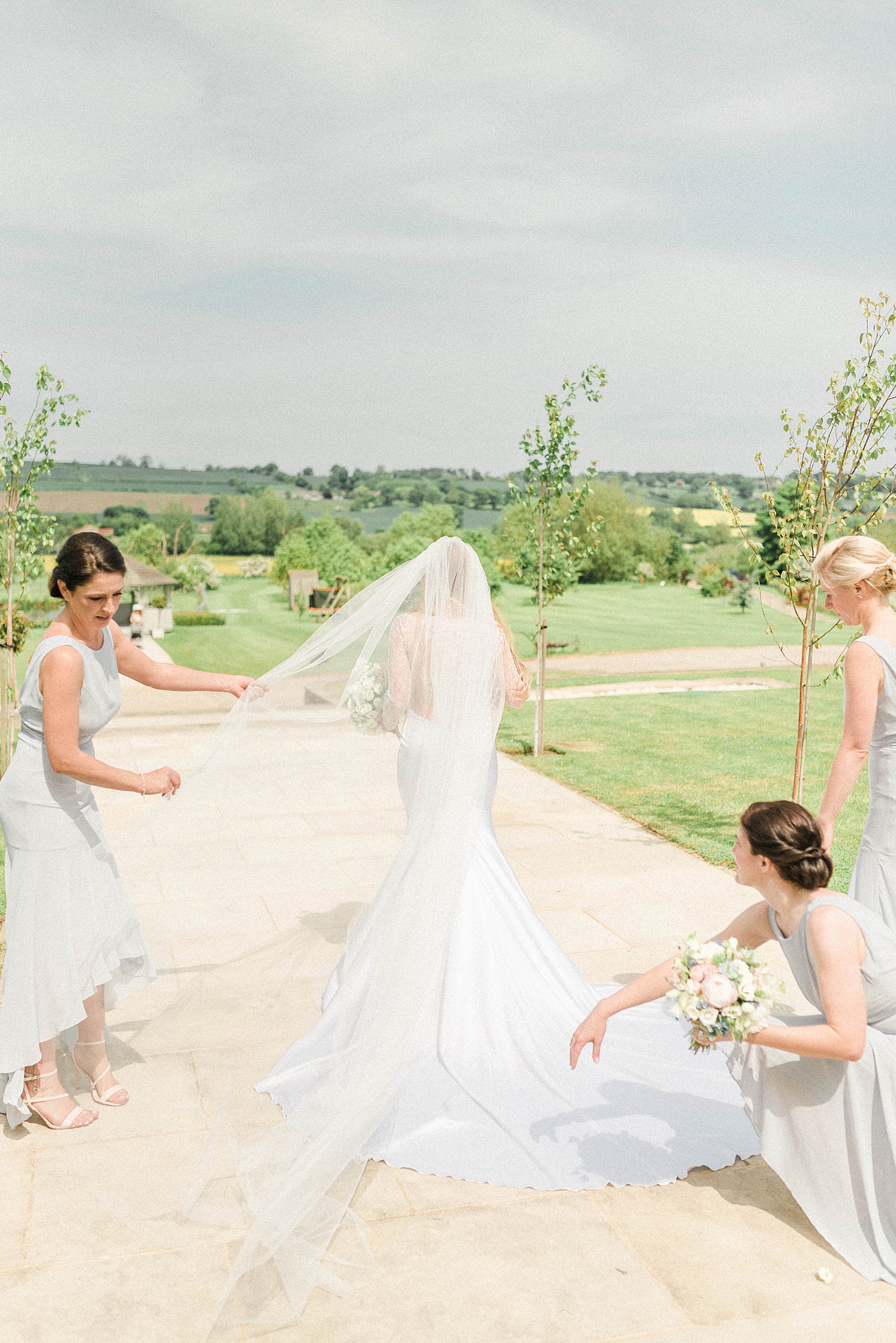  Pronovias modern dress Yorkshire wedding - A Pronovias Dress Embroidered with Forget-me-nots for an Italian Inspired, Flower-Filled Spring Wedding in Yorkshire